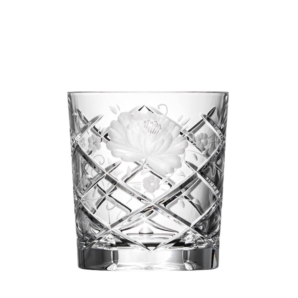 ARNSTADT KRISTALL Whiskyglas Whiskyglas Wasserglas Sunrose (9 cm) - Kristallglas mundgeblasen · han
