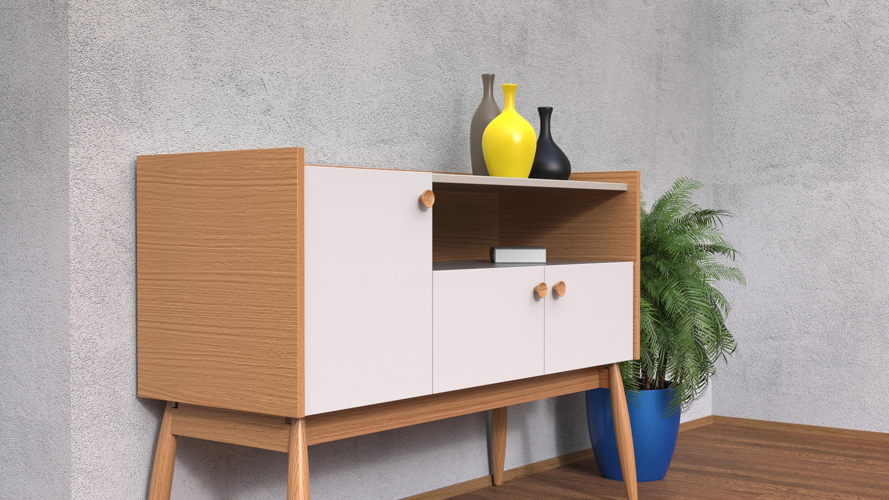 Woodman Sideboard, Kommode im angesagten skandinavischen Look, Breite 115 cm, FSC®