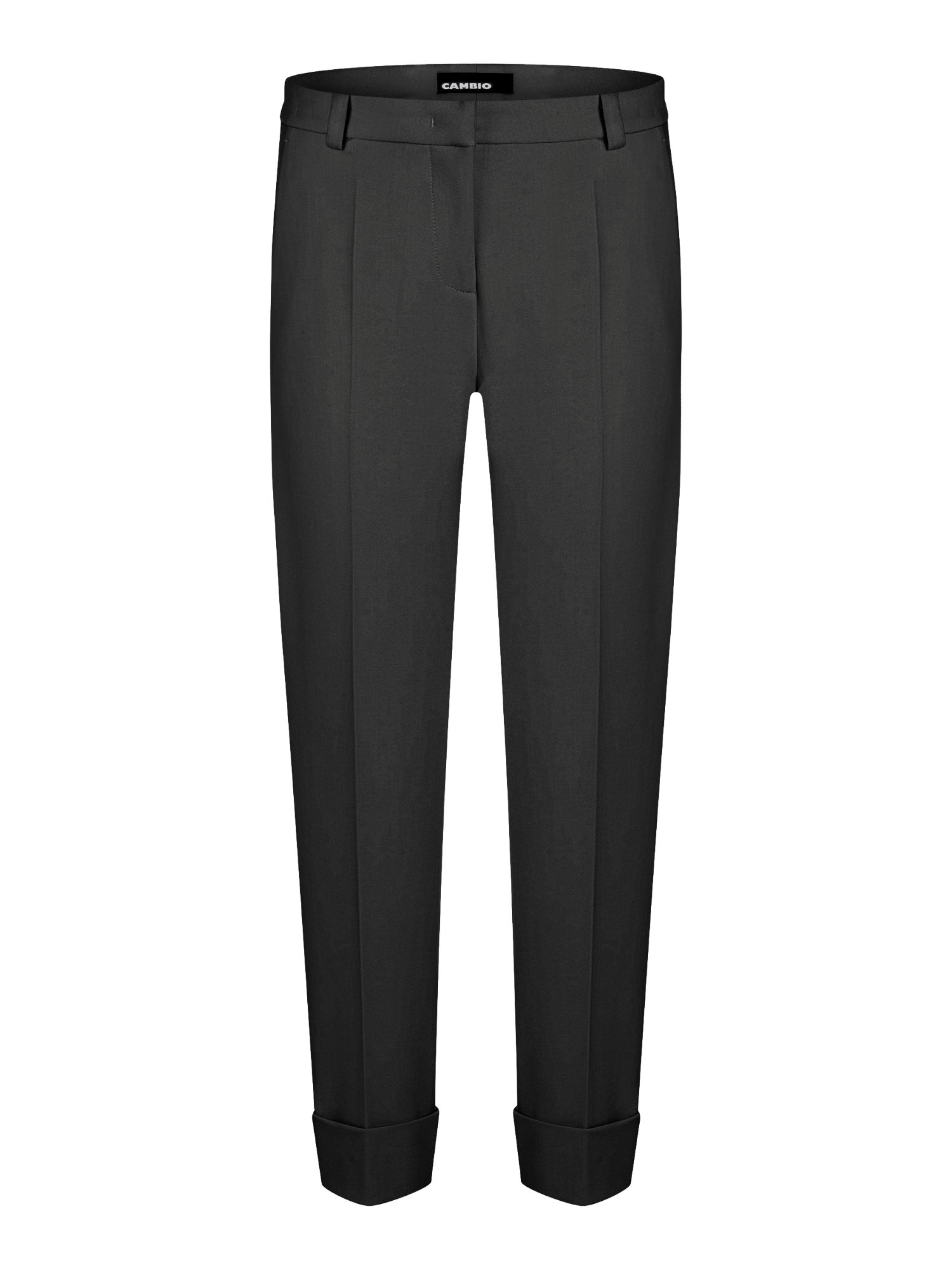 Cambio Stoffhose schwarz, Casual, Leinen, Unifarben, Regular Fit
