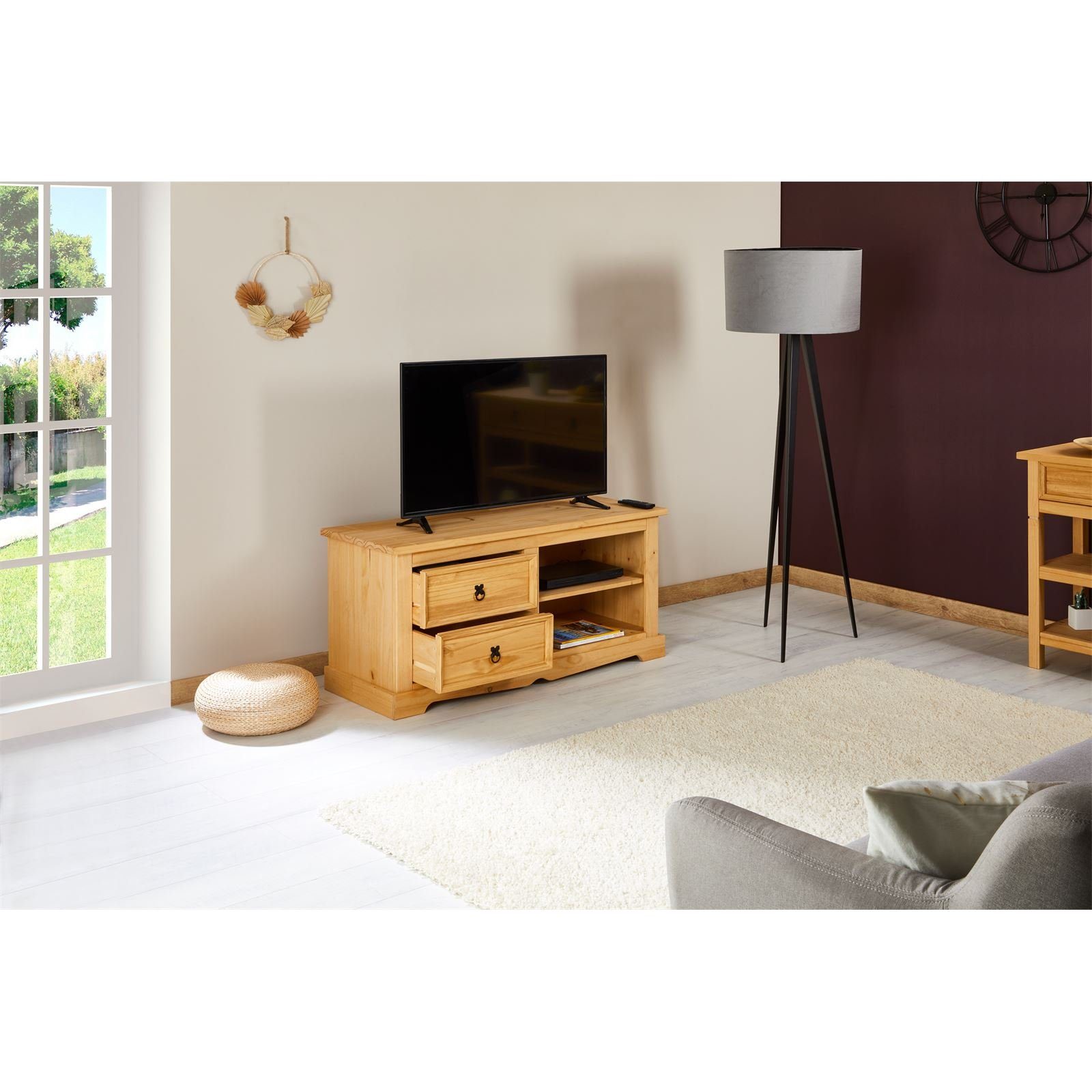 IDIMEX Lowboard TEQUILA, Lowboard TV Bank im Landhausstil TV Board aus Massivholz