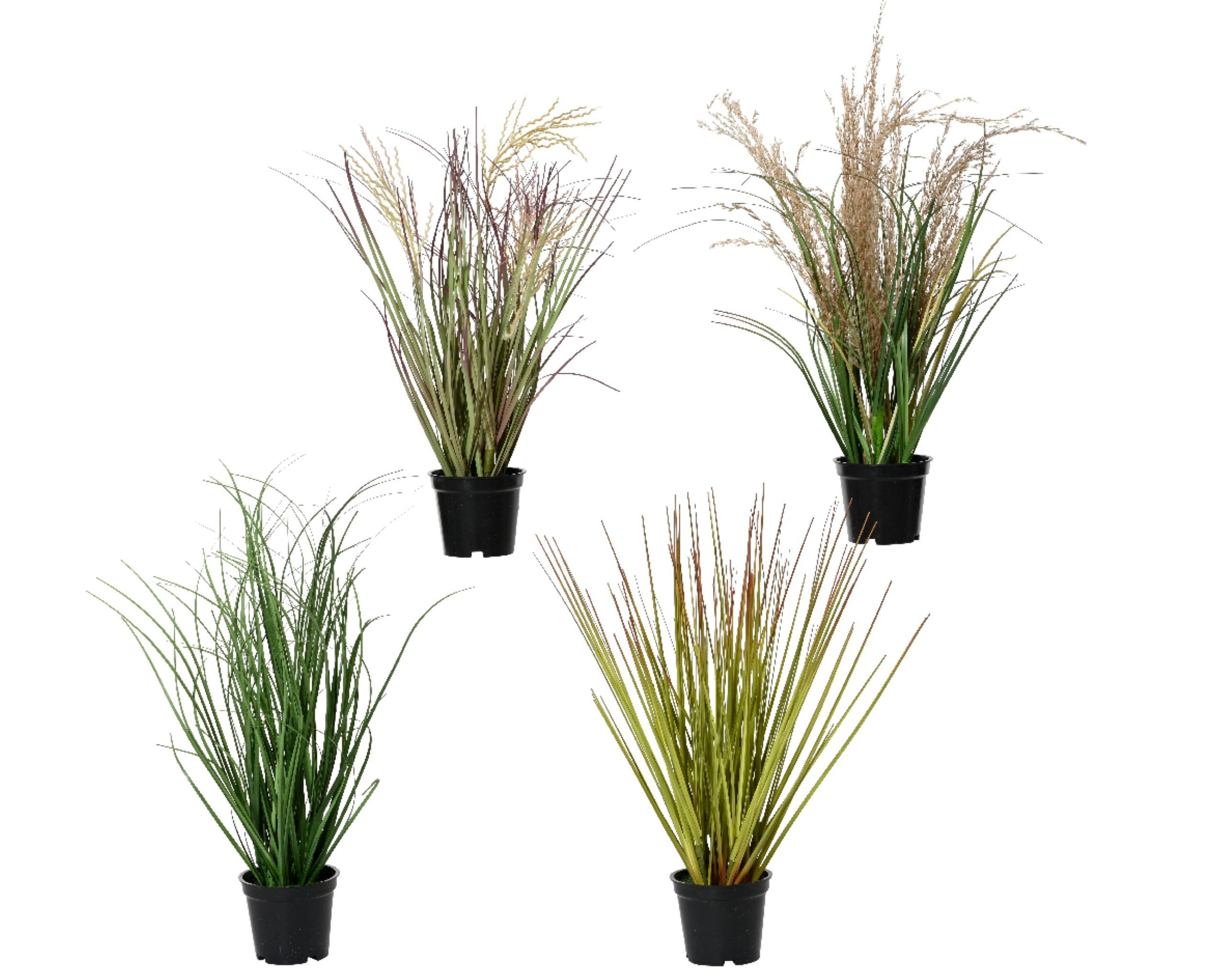 Kunstgras, Decoris season decorations, Künstliche Gräser 10x30cm im Topf 1 Stück sortiert