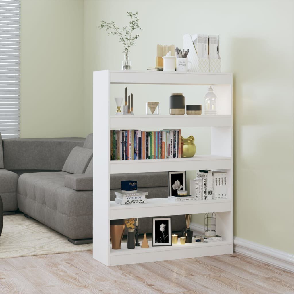 Weiß Bücherregal Bücherregal/Raumteiler 100x30x135 cm furnicato