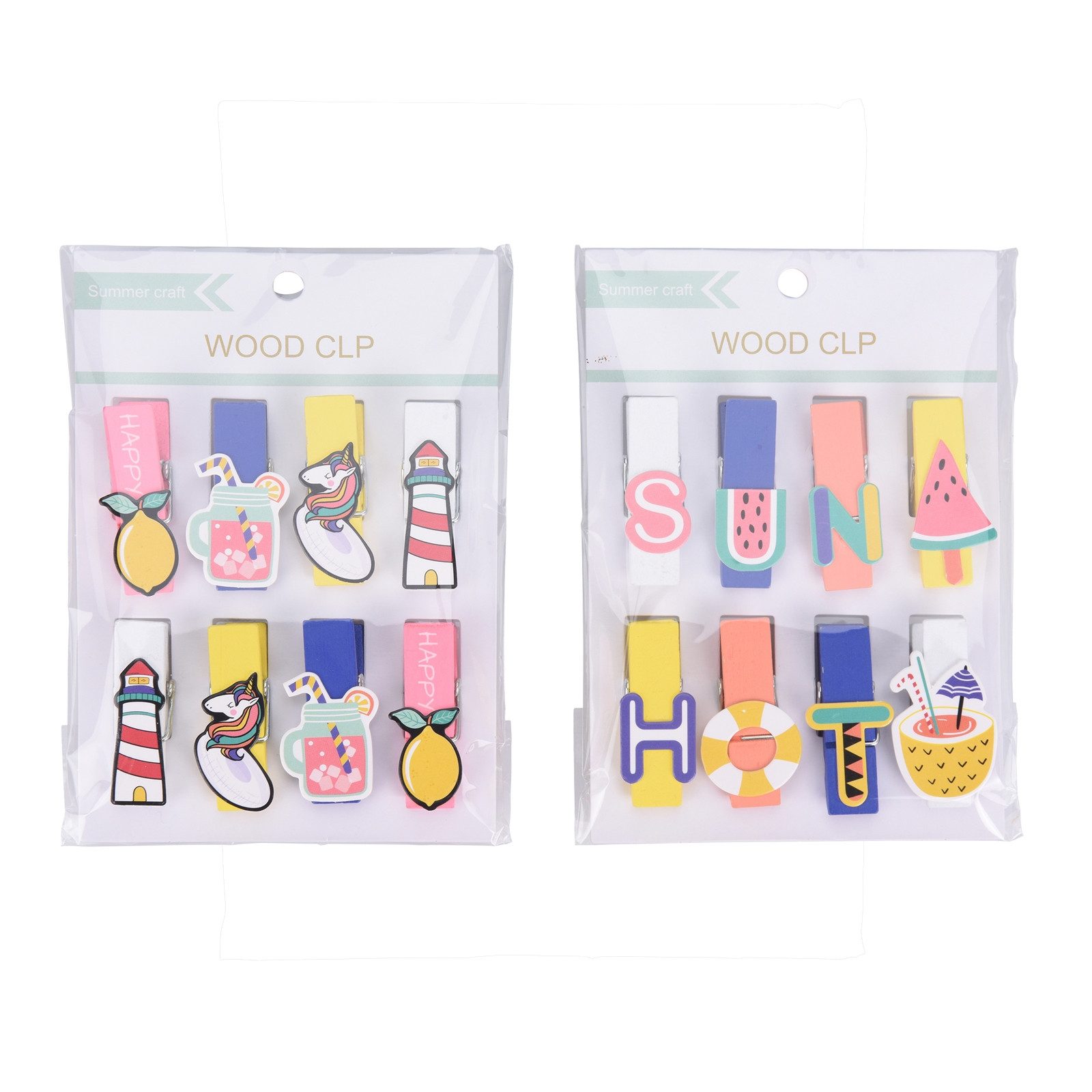 HTI-Living Büroklammer Briefklemme, 8 Stück Holz, Büroklammer XXL