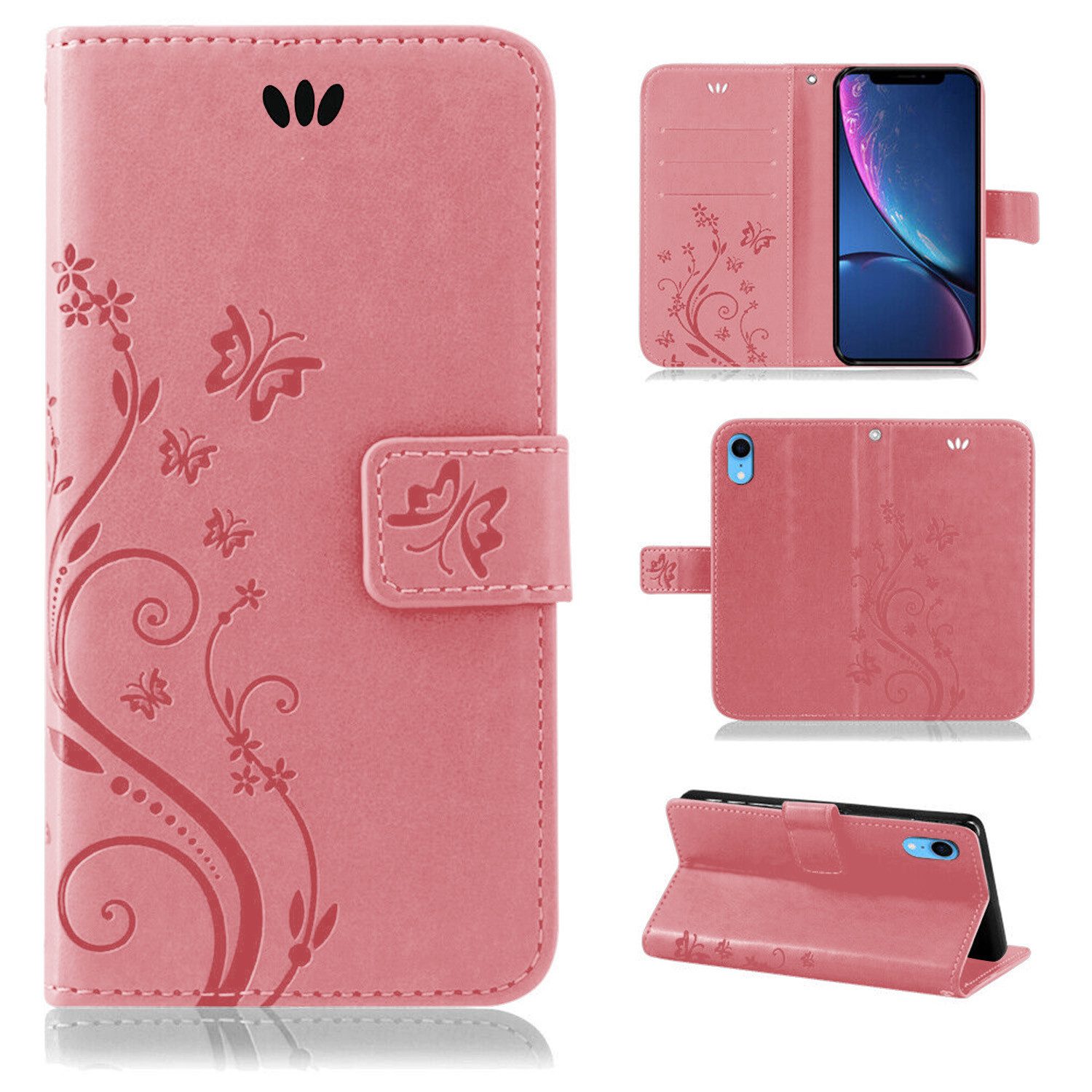 betterfon Handyhülle Handytasche für Apple iPhone 5 / 5s / SE Klapphülle Klapphülle, Bookstyle-Hülle: Magnetverschluss 3 Kartenfächer & Standfunktion