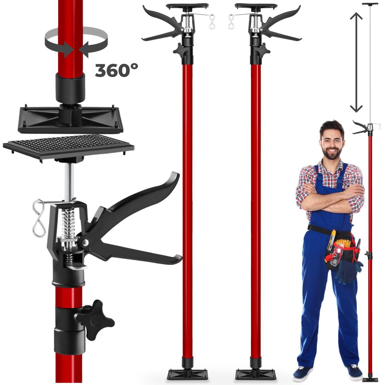 Montageklemme 2er-Set Teleksopstützen