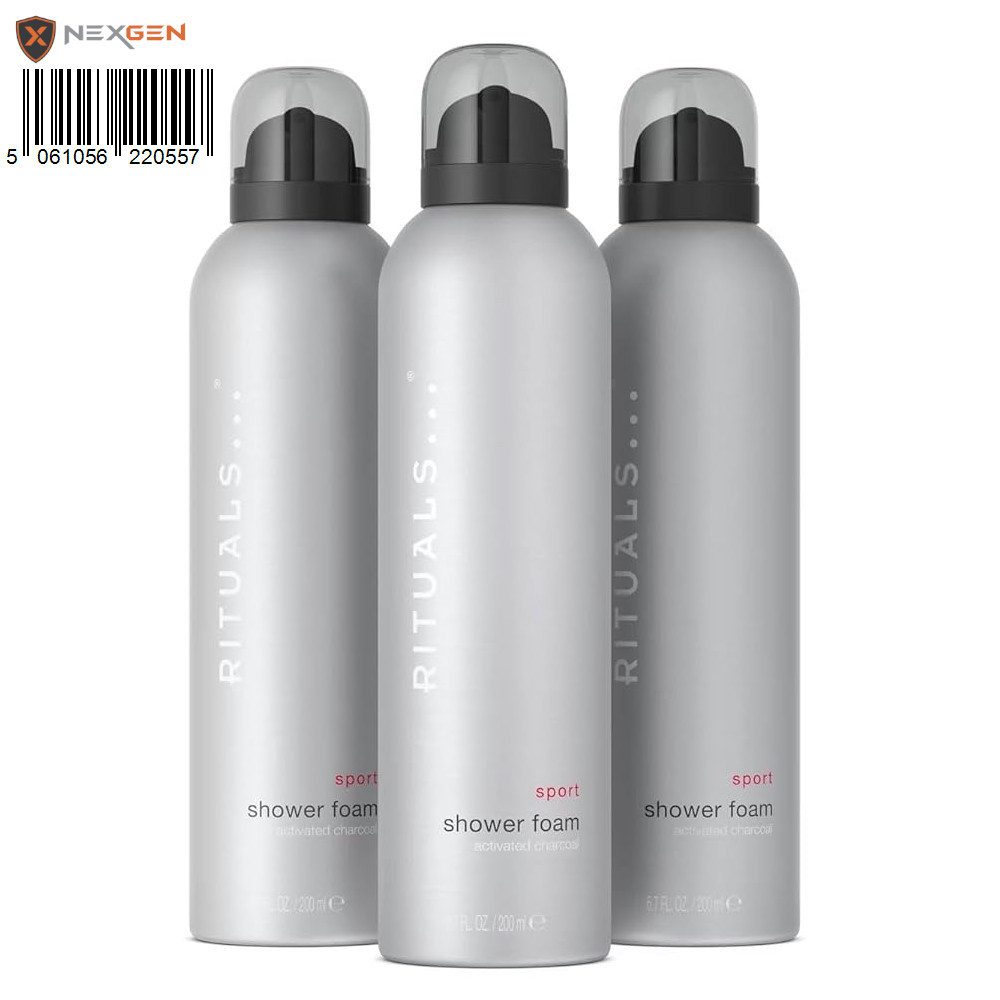 Rituals Duschgel von Ritual of Sport Vorteilspack: 3x200ml mit Aktivkohle