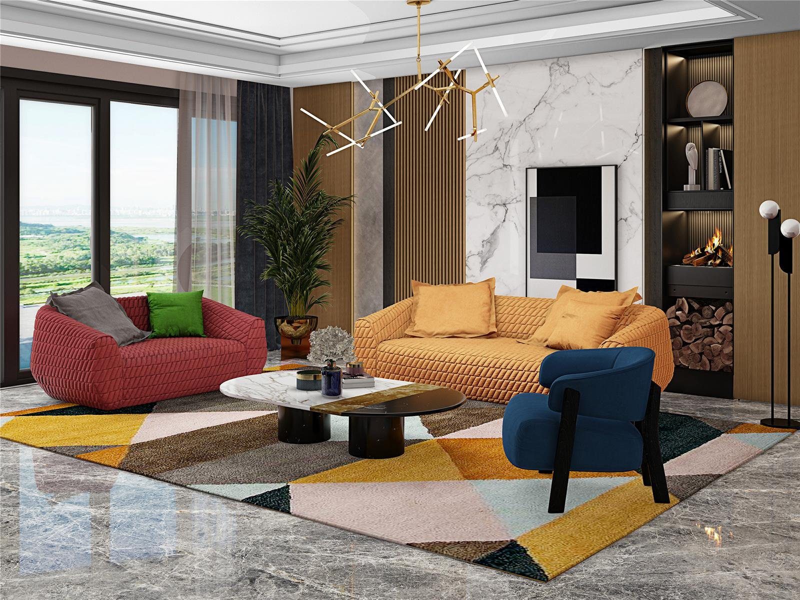 [Günstigster Preis] JVmoebel Sofa Luxuriöse Sofagarnitur Couchen Textil Made Wohnzimmer in Europe 3+2 Polster Sofa Set