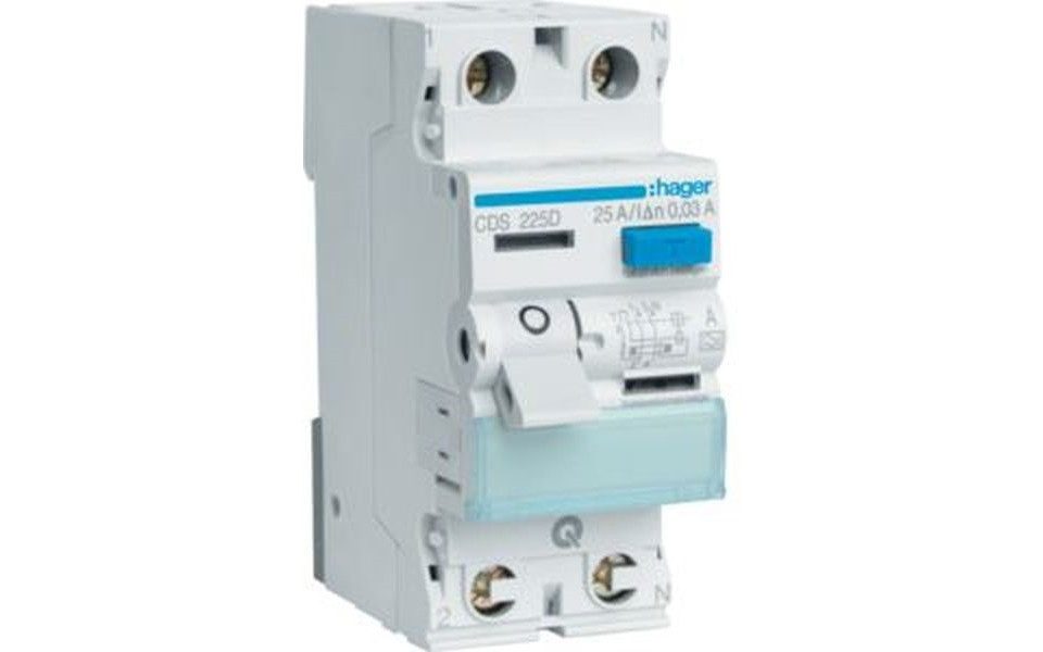 Hager Hager Fehlerstromschutzschalter 25/0,03A 2-polig Steckdosenleiste