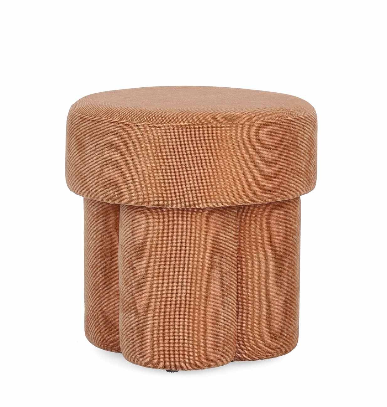 Feeling4Home Sitzhocker Glenda aus Stoff, Orange
