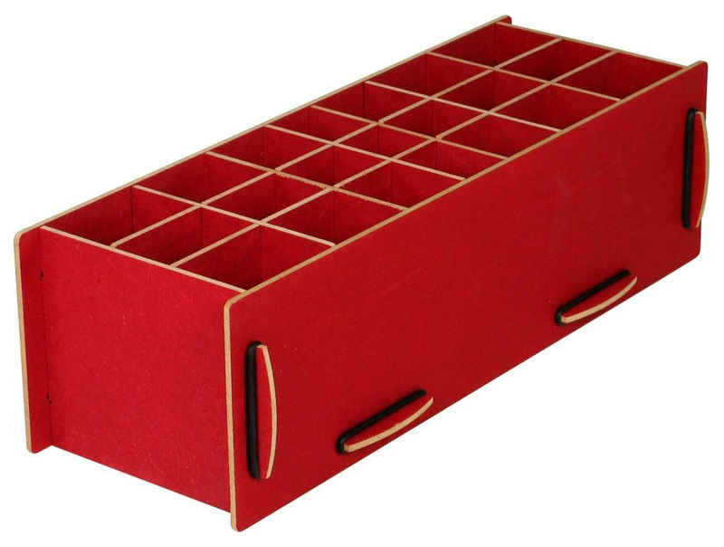 WERKHAUS® Aufbewahrungsbox Werkhaus - Stiftebox XL Rot Stifte- Halter Becher Ablage