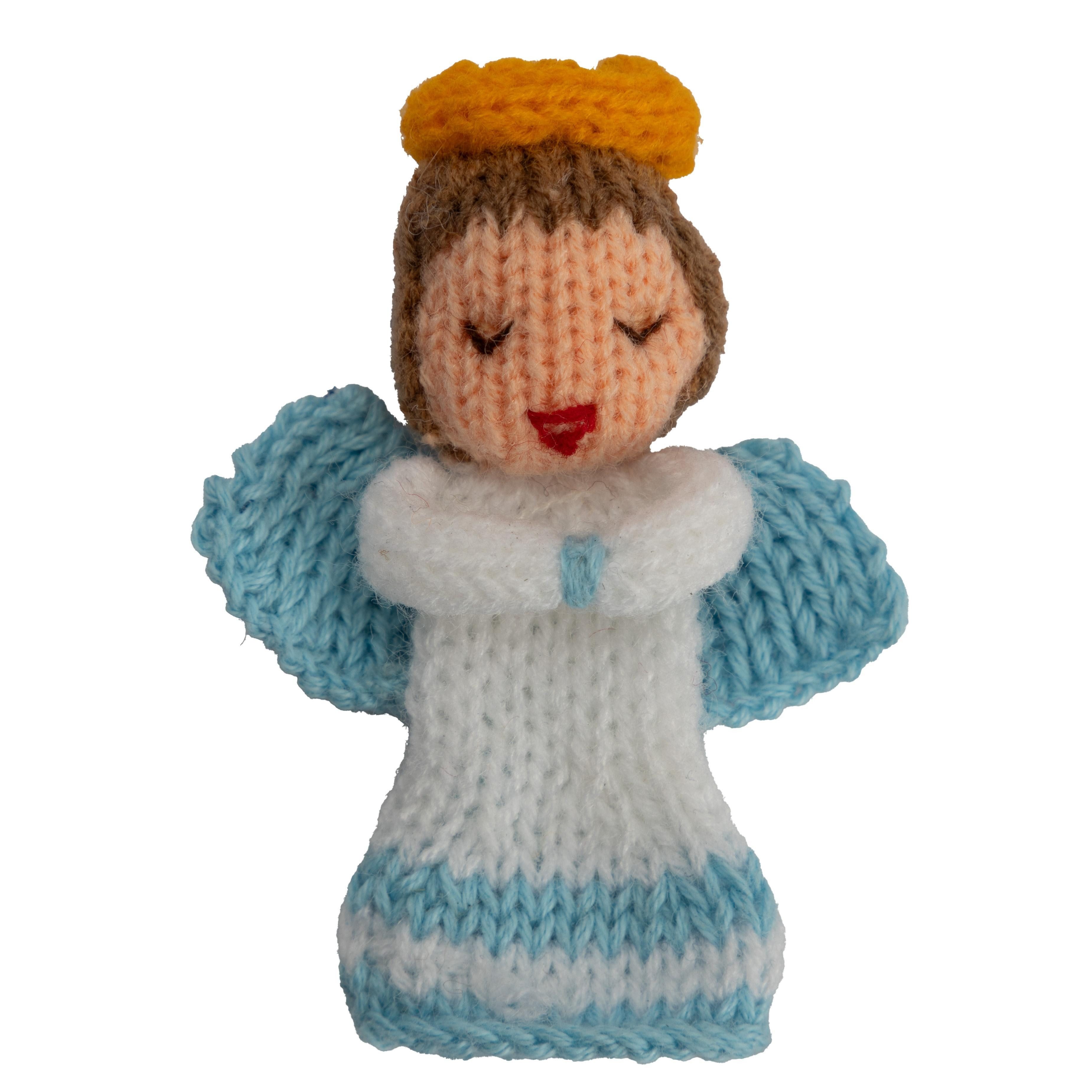 El Puente Fingerpuppe Gestrickte Fingerpuppe "Engel", Handmade, Handmade