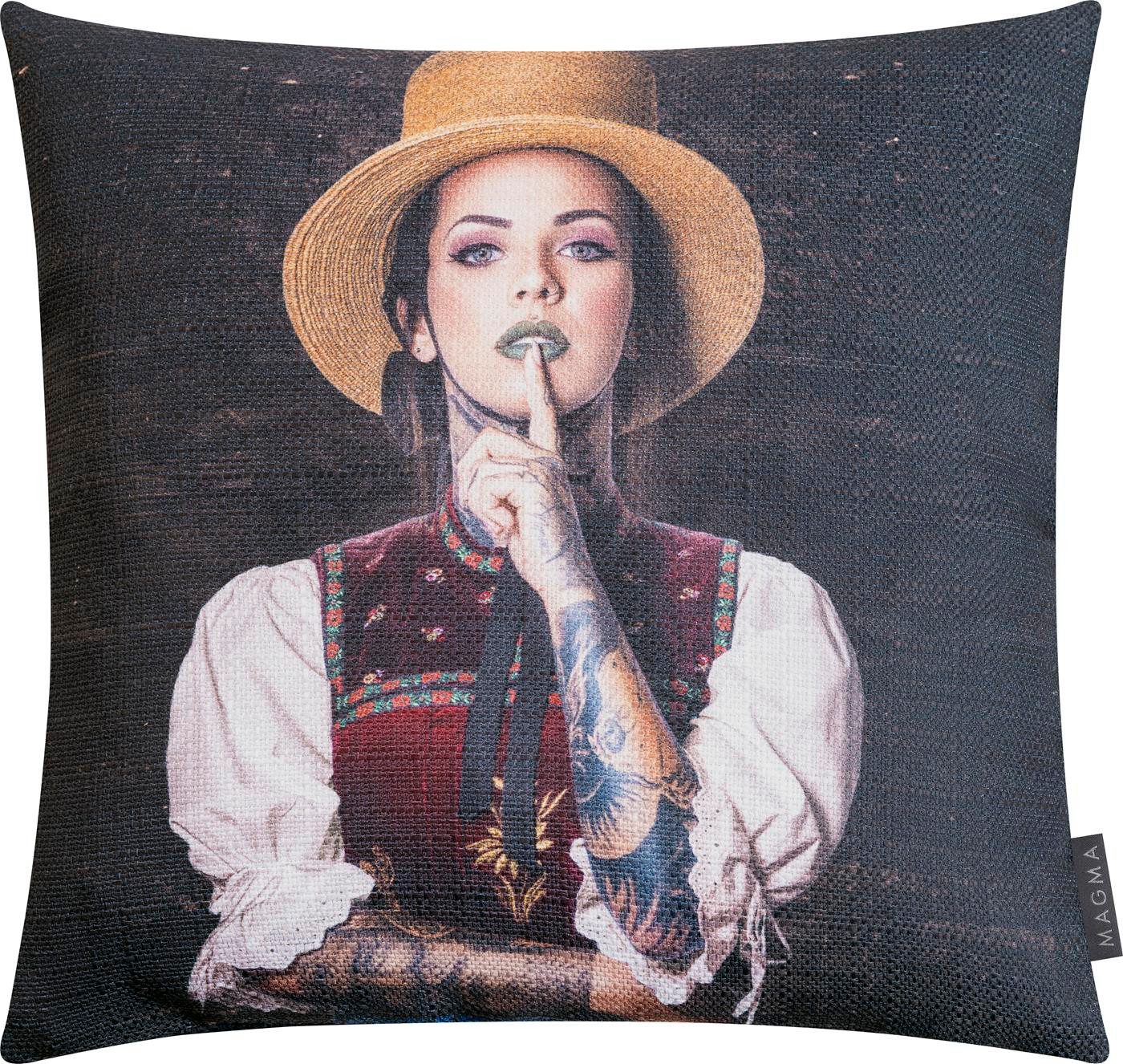 Magma Heimtex Kissenbezug Kissenhülle Artwood Schwarzwaldmädel Strohzylinde günstig online kaufen