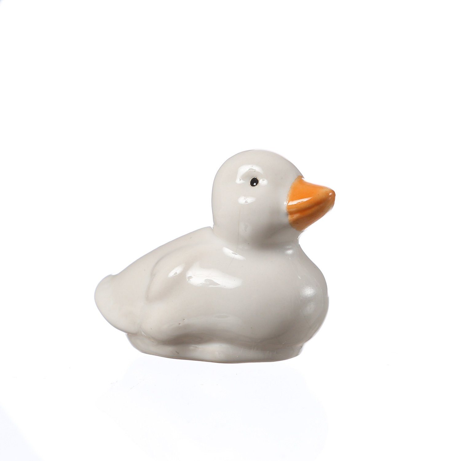MARELIDA Tierfigur Teichdeko Ente St) (1 Dekoente L: Porzellan schwimmend weiß Dekofigur 7cm