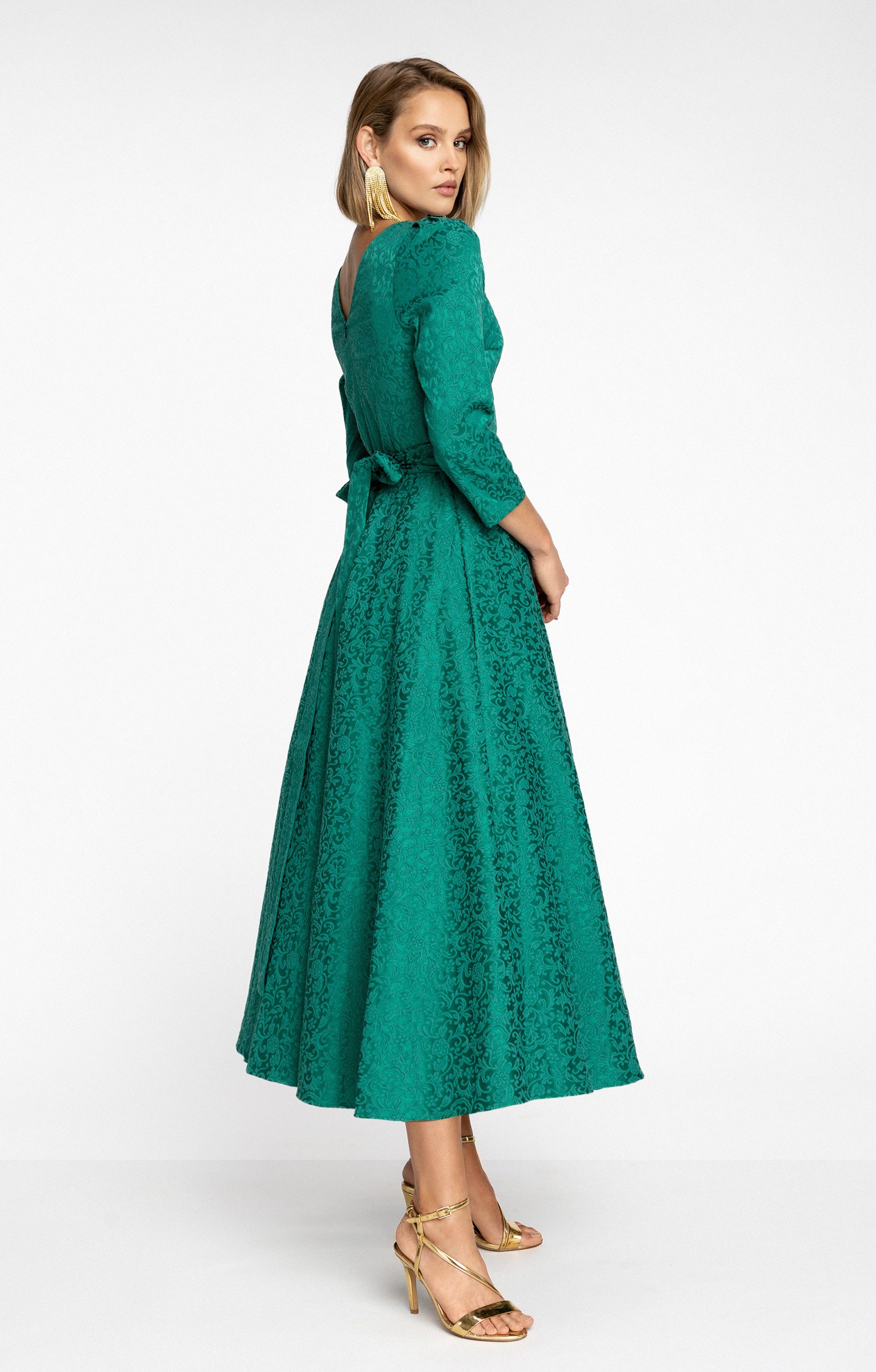 MATSOUR'I Cocktailkleid Alyzee Unifarbe, Jacquard mit Reliefoberfläche