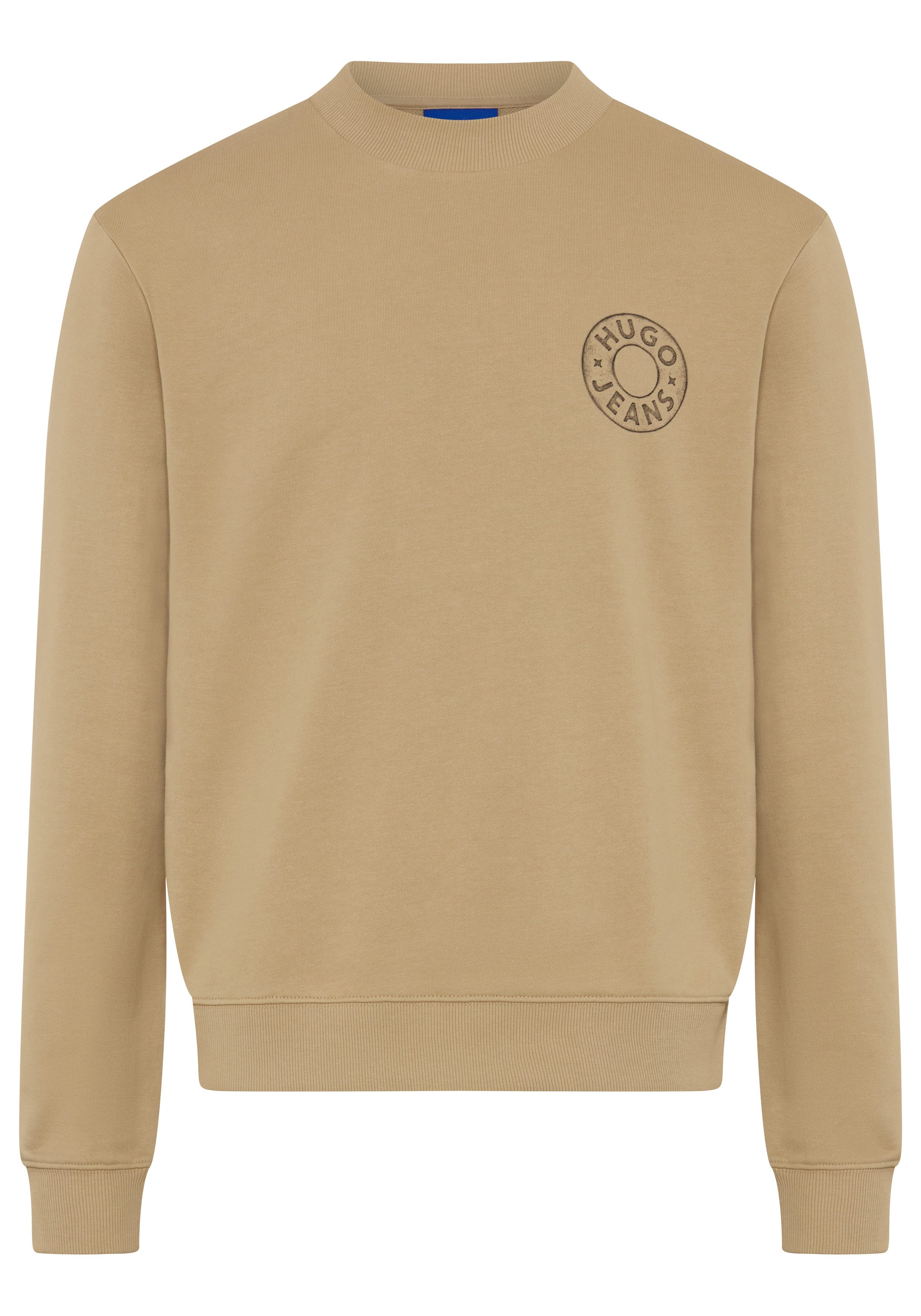 HUGO Sweatshirt Nedos Rundhalsausschnitt, Regular Fit, reine Baumwolle