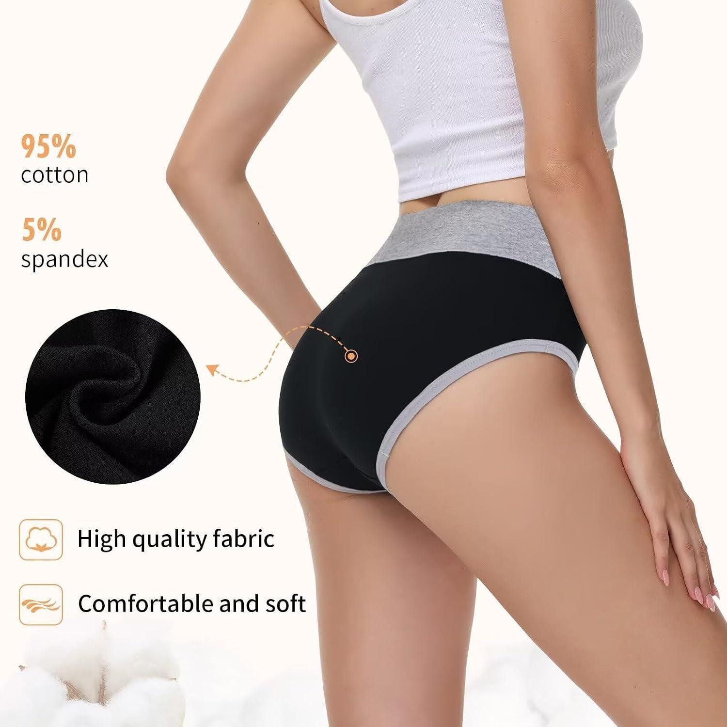 LuxusKollektion Taillenslip Damen Slips 5er Pack Hohe Taille Baumwolle Atmungsaktiv
