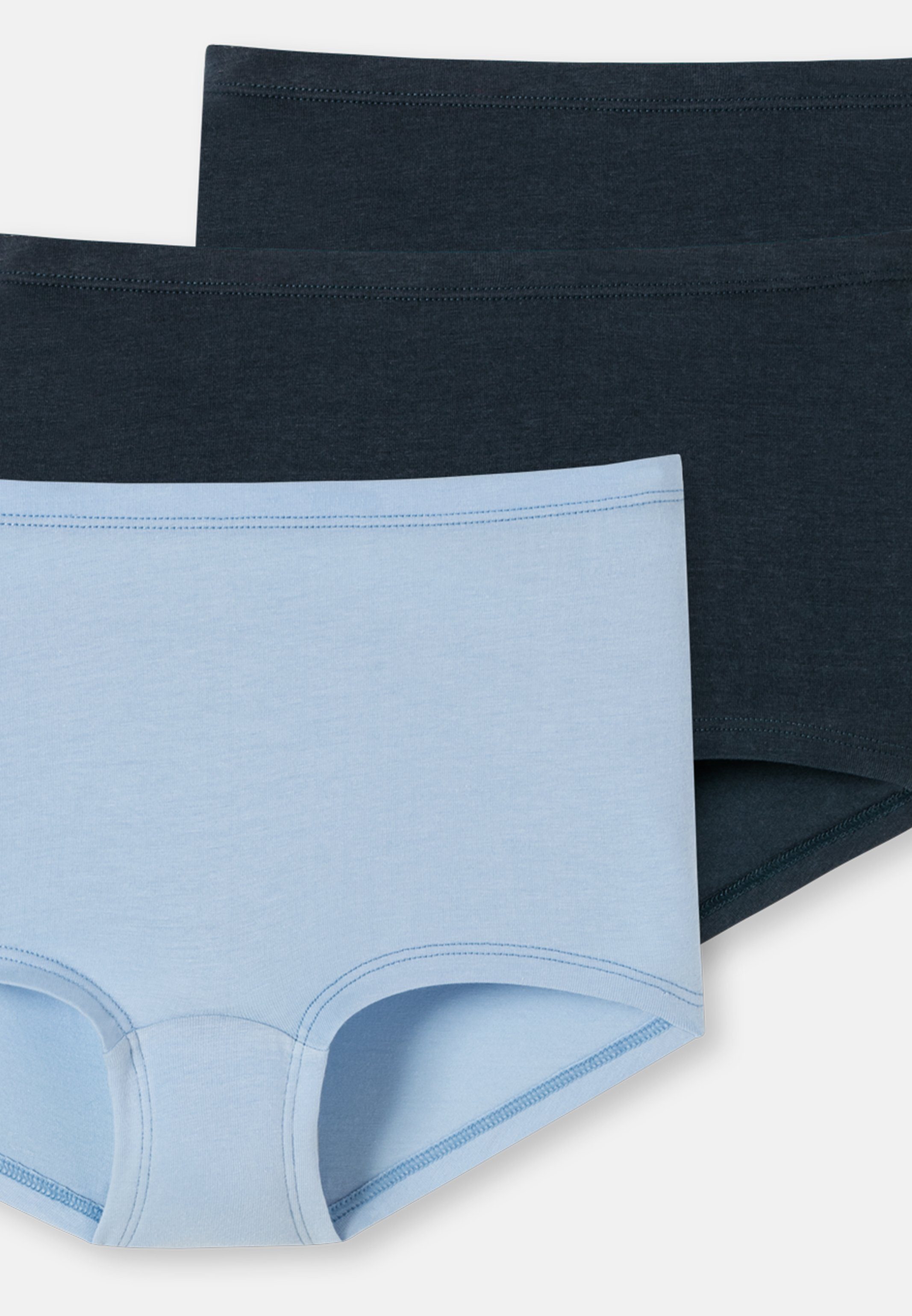 Schiesser Panty 6er Pack 901 / (FS23) Grün Dunkelblau Short Cotton (Spar-Set, Kneifen Slip Organic Bund 95/5 6-St) Mit Baumwolle und Zwicken - - softem Teens - Girls ohne 