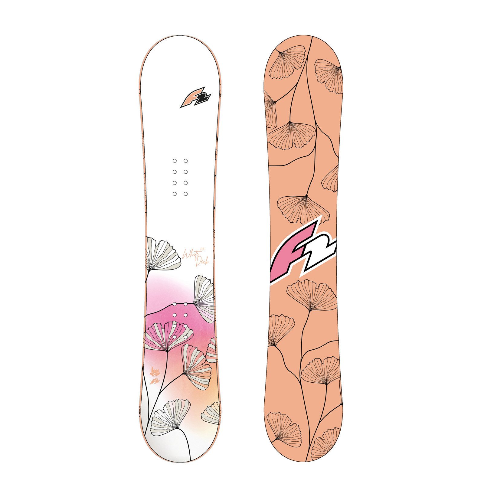 F2 Snowboard F2 Damen Snowboard White Deck Freeride/Freestyle 147 cm Weiß 2025
