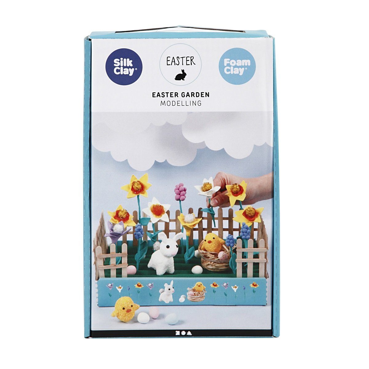 creativ company Kreativset Ostergarten Set - Material Set, Umfangreiches Kreativmaterial für einen farbenfrohen Ostergarten