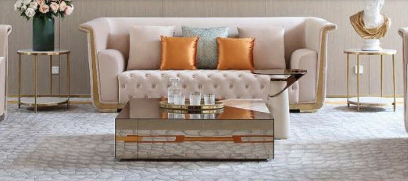 Couchtisch Designer Modern Couchtisch Beistelltisch Sofa Marmor Tisch Glas