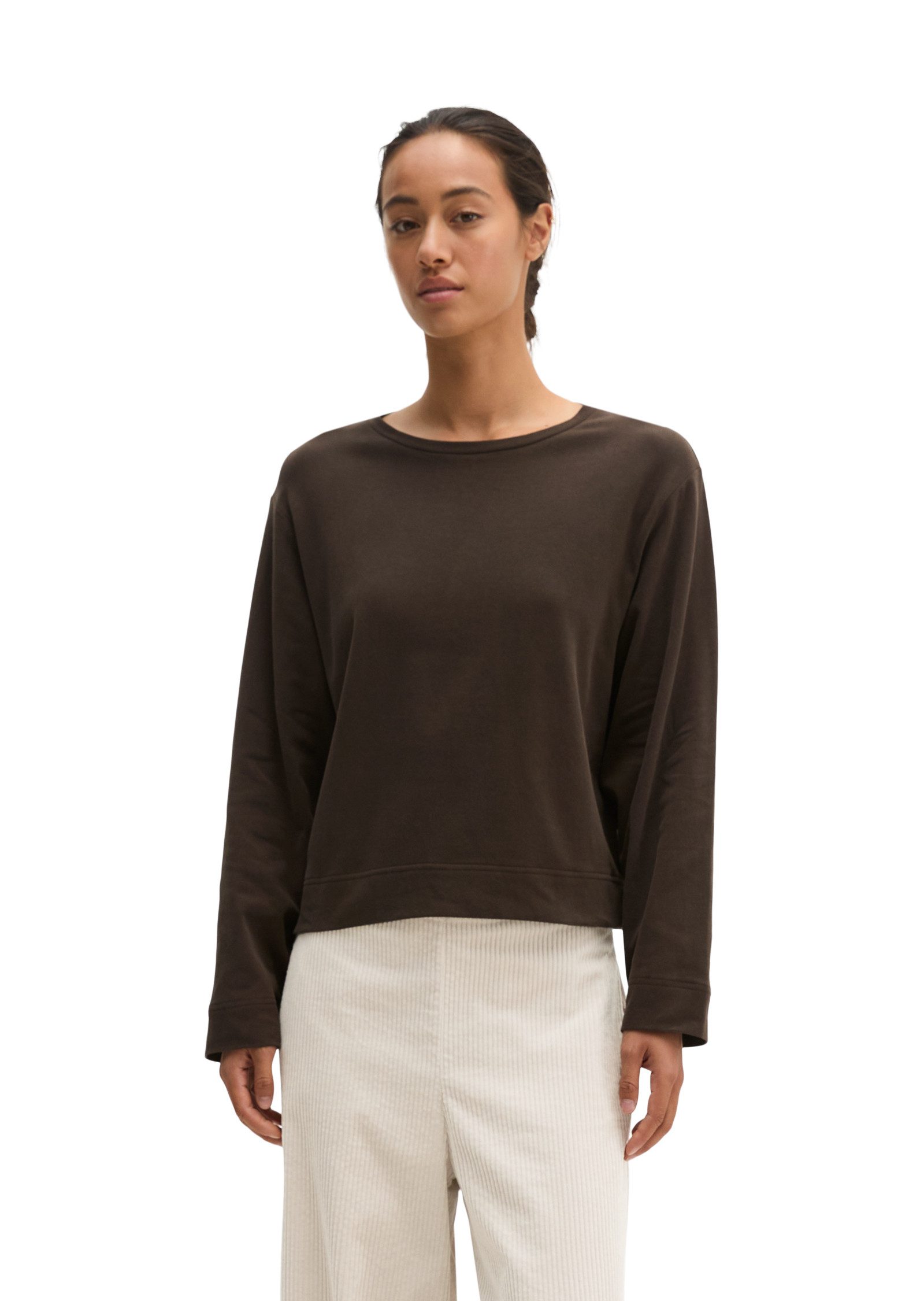 Marc O'Polo Langarmshirt aus gebrushtem Single Jersey