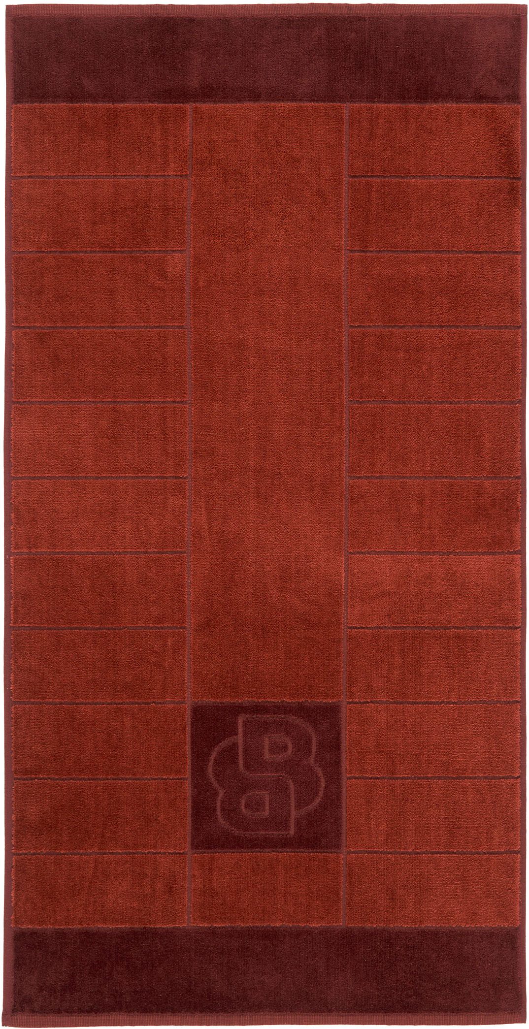 BOSS Home Handtuch DOUBLEB, Frottiervelours (1-St), mit Label-Applikationen, mit Bordüre und B BOSS Logo