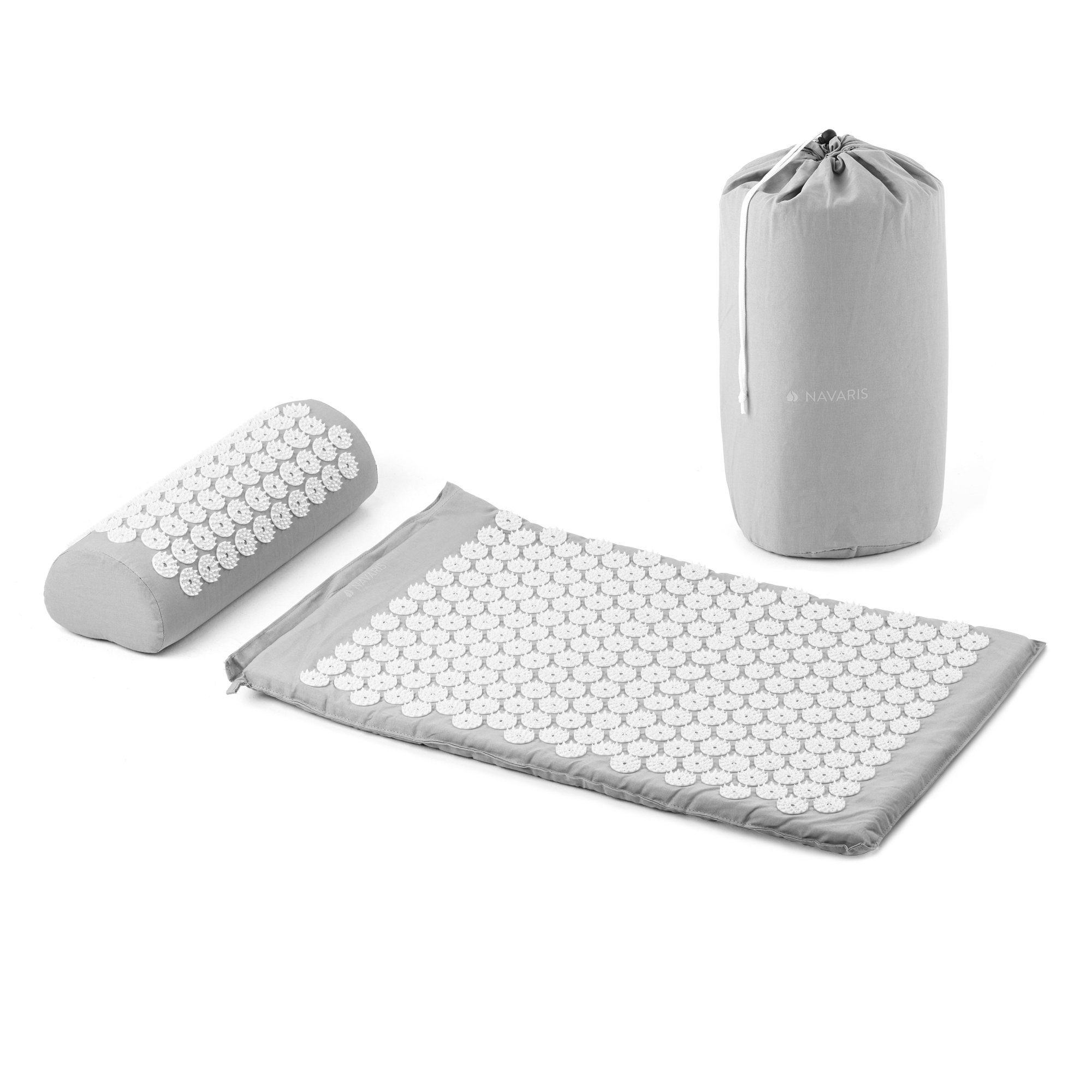 Navaris Akupressurmatte 2in1 Akupressur Massage Set - 1x Matte 1x Kissen mit Tasche - (1-St)