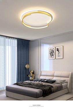 Daskoo Deckenleuchten Rund 50cm LED Deckenlampe mit Fernbedienung Dimmbar Wohnzimmer, LED fest integriert, Warmweiß/Neutralweiß/Kaltweiß, LED Deckenleuchte, Stufenloses Dimmen