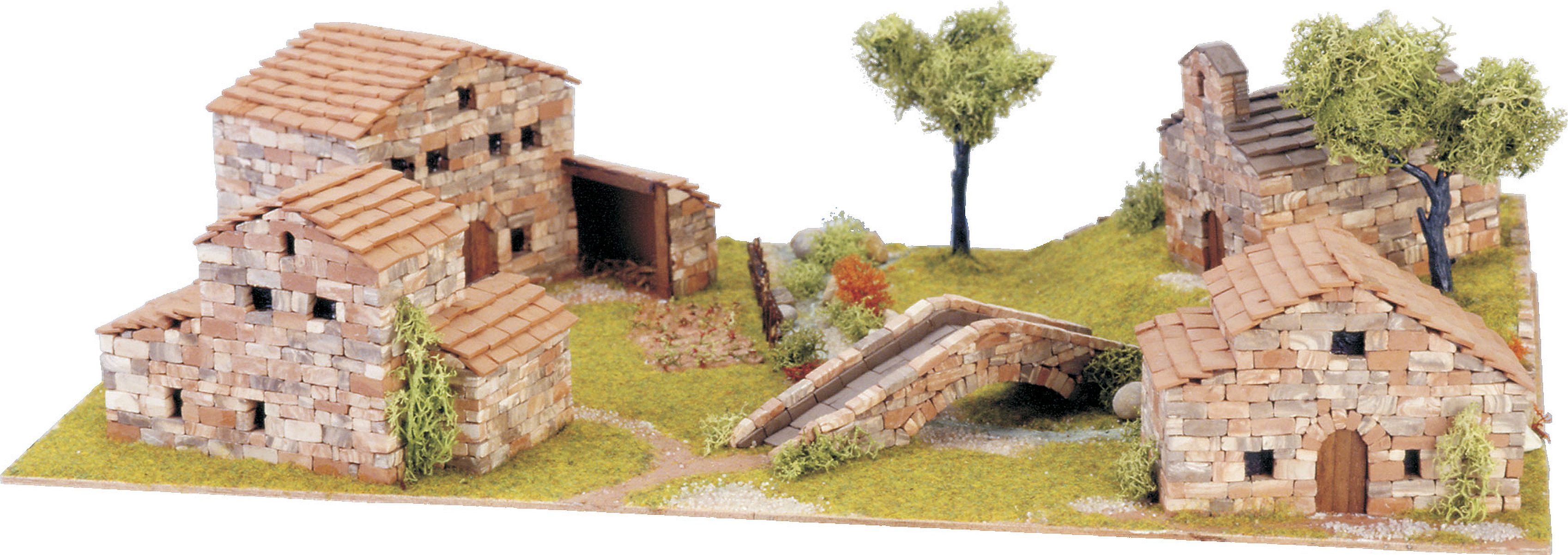 Domus Kits Modellbausatz DiH0rama 1 HO, Maßstab 1:87, (Modellbausatz, 2647-tlg., Dorf), Made in Europe