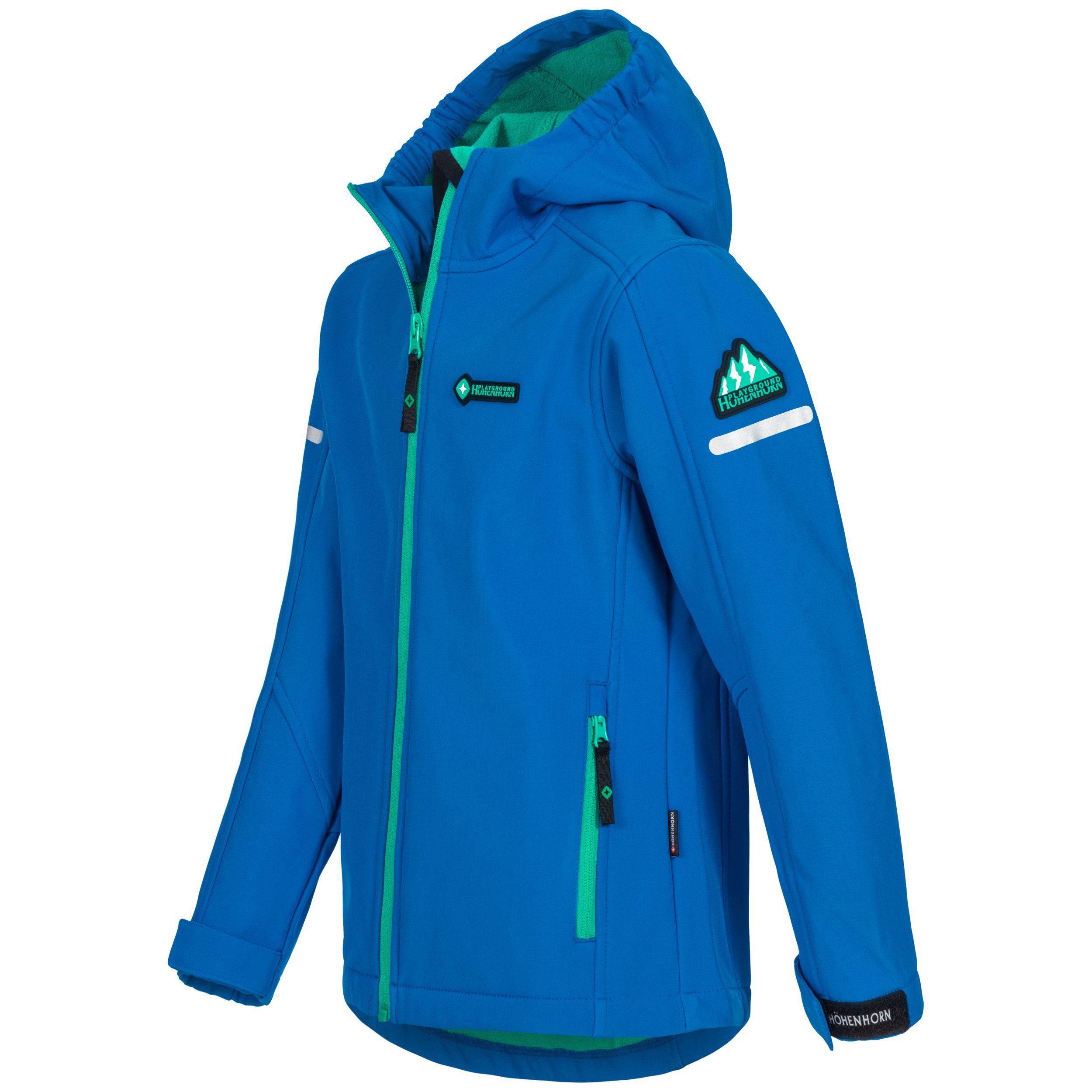 Höhenhorn Softshelljacke Cledo Kinder Jacke Kids für Jungen und Mädchen Übergangsjacke Outdoor Microfleece-Innenfutter, Atmungsaktiv, Wasserdicht