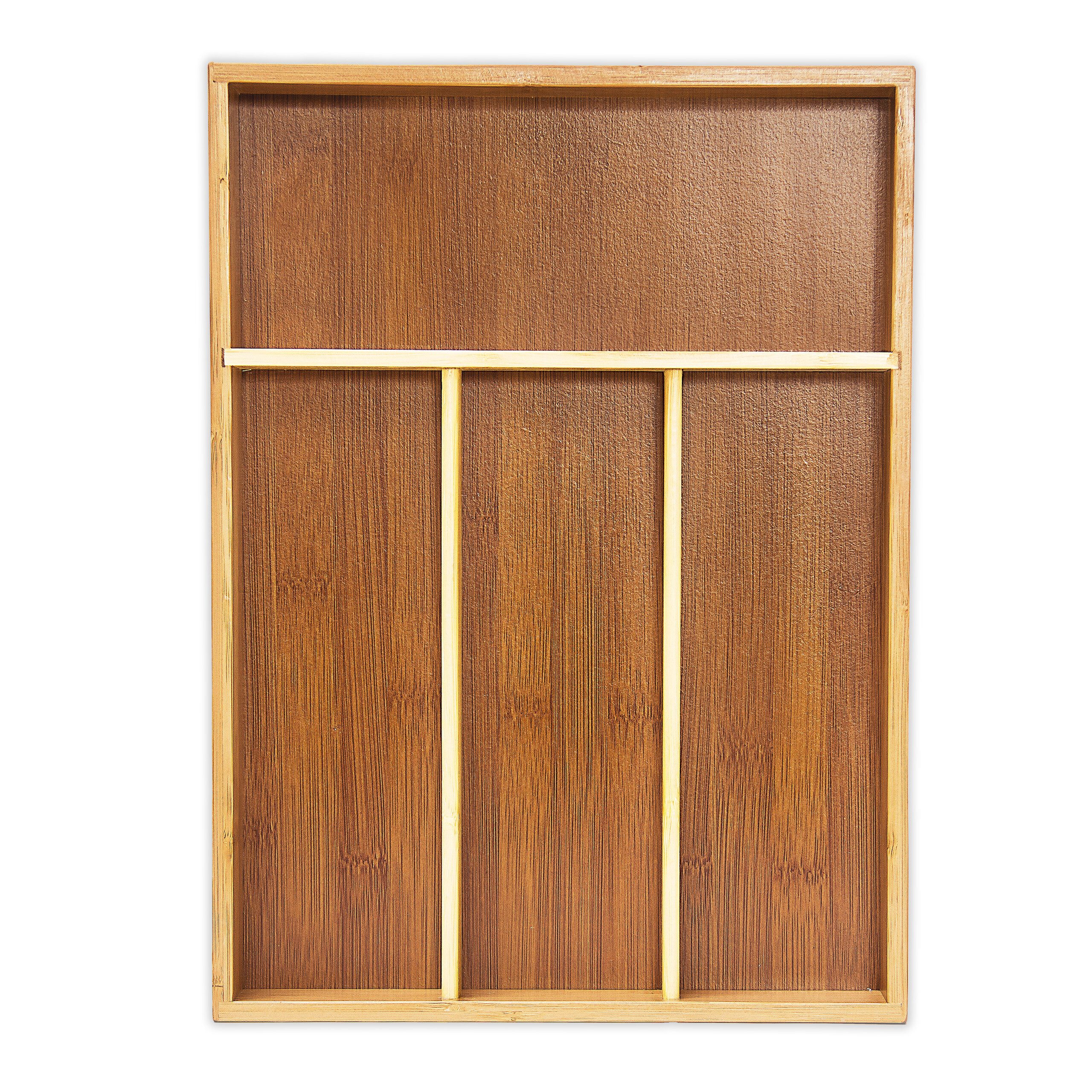 relaxdays Besteckkasten 4 Fächer Bambus günstig online kaufen