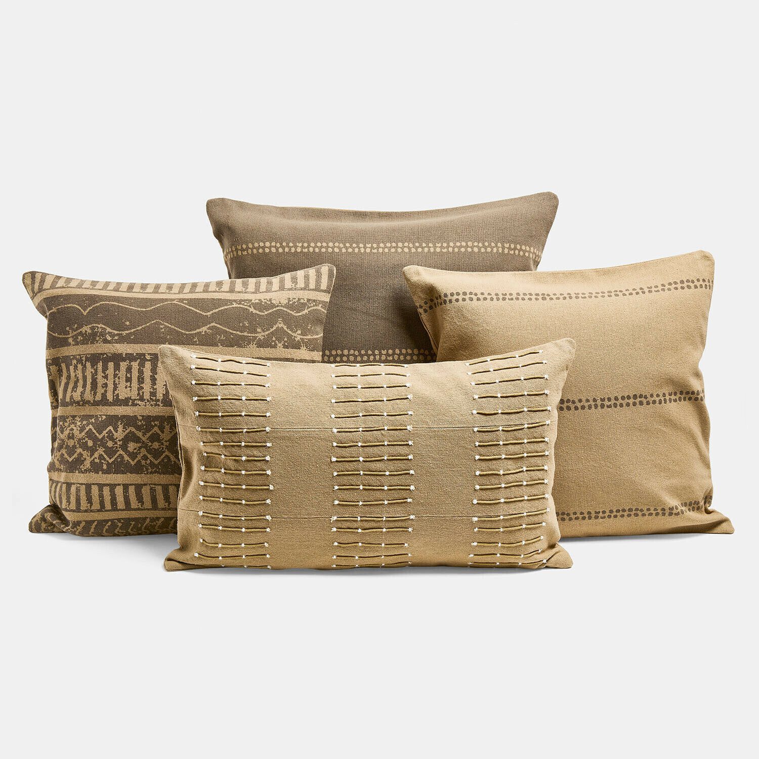 Mirabeau Kissenhülle Kissenhülle 4er Set Patti braun/beige