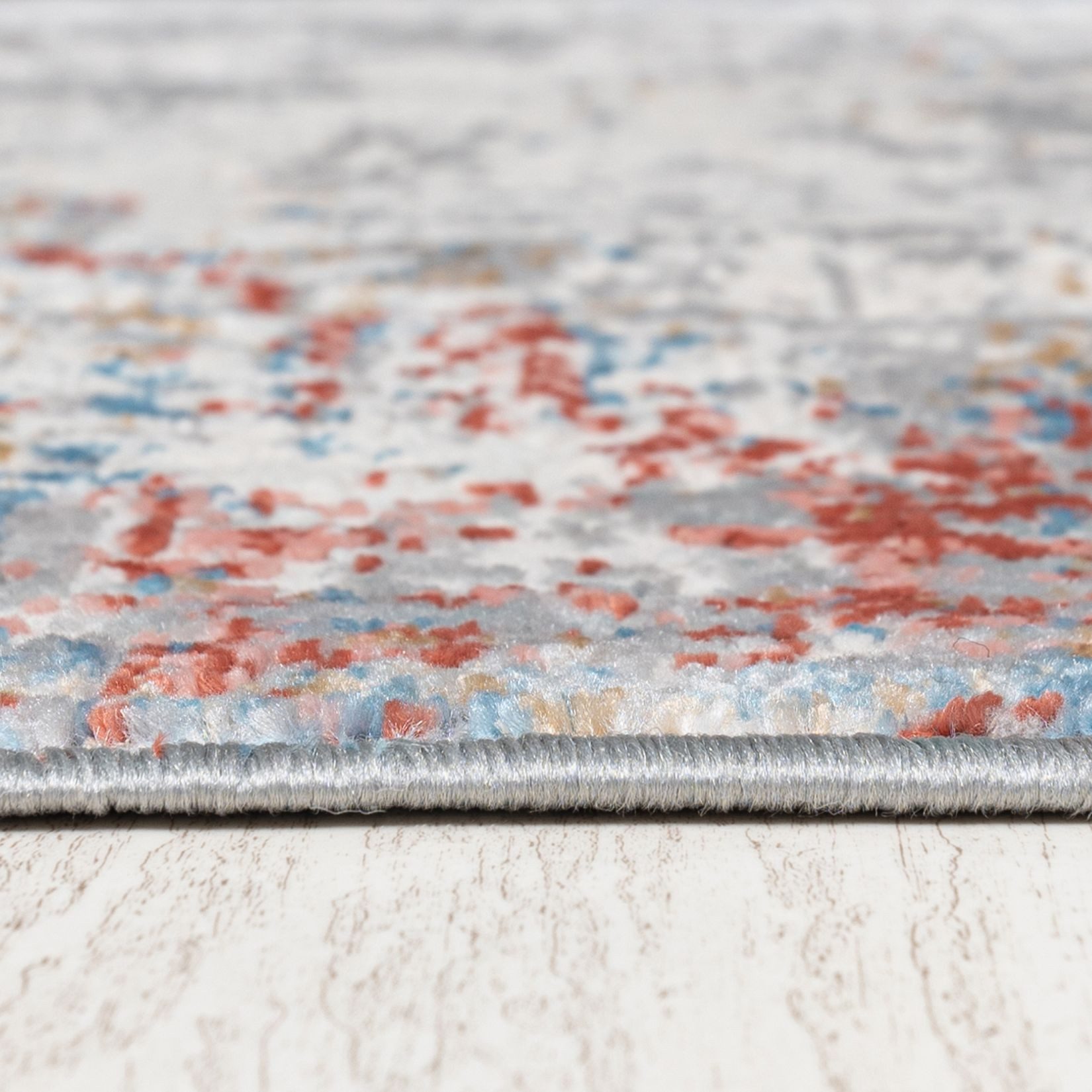 Mazovia Läufer Modern Abstrakt Anthrazit Orange Flur, Schlafzimmer, Diele, Fußbodenheizung – Bild 5 von 5