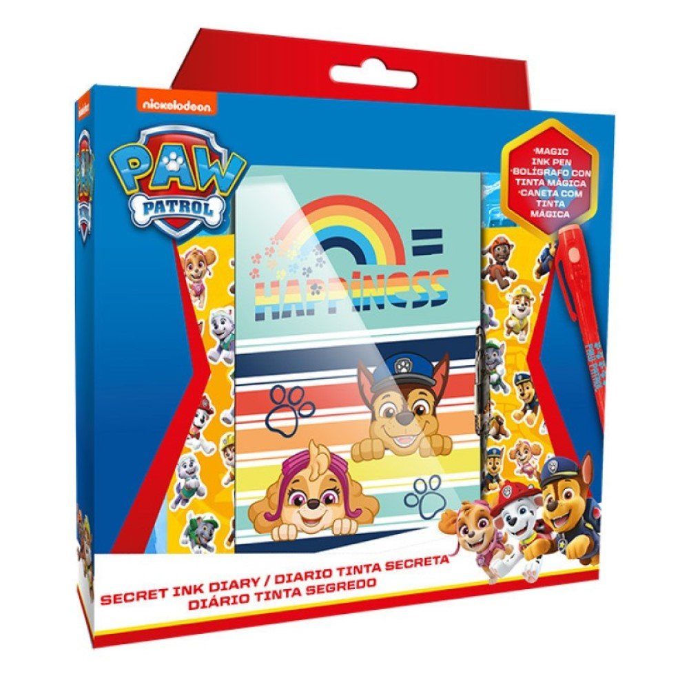 Kids Euroswan Notizbuch Schreibwarenset mit Tagebuch und Paw Patrol Zauberstift