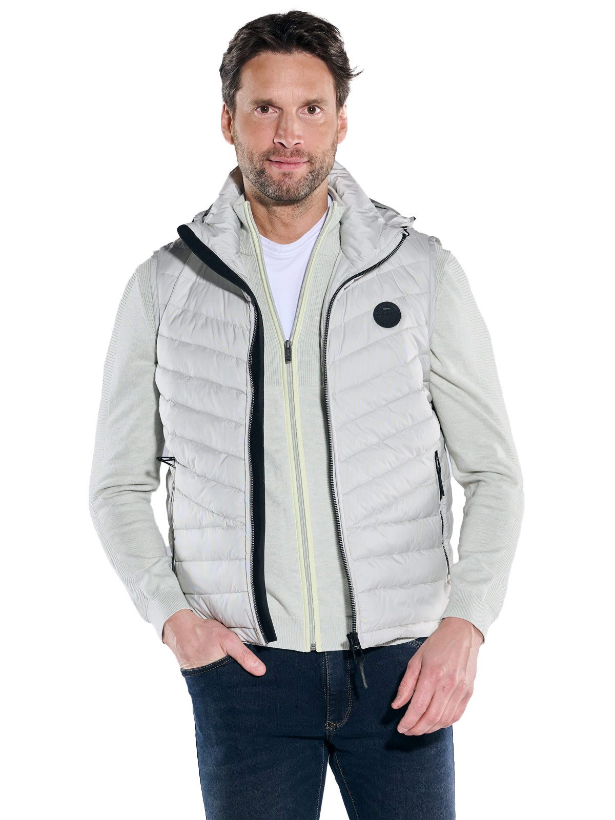 Engbers Kurzweste engbers Herren Weste mit abnehmbarer Kapuze, Naturweiss günstig online kaufen