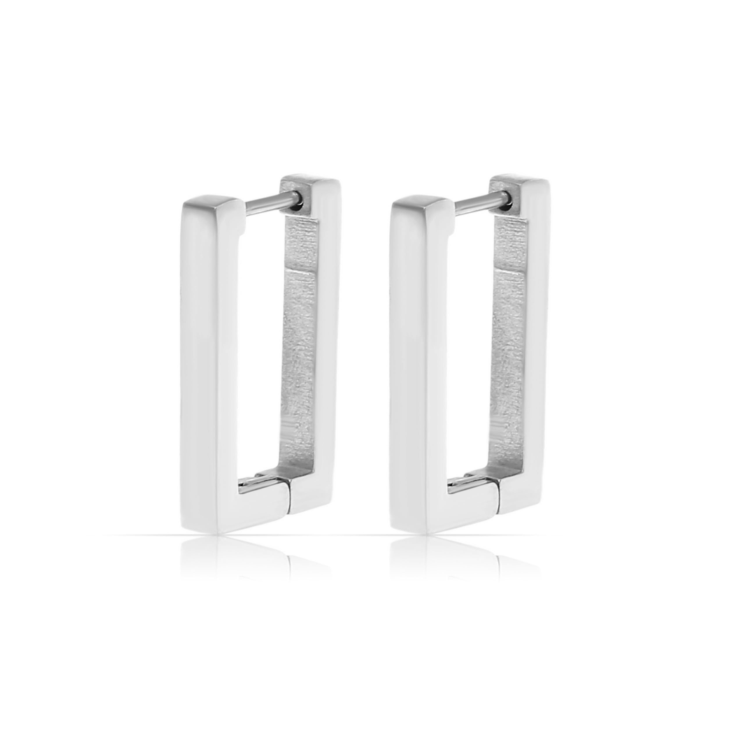 Made by Nami Creolen-Set Creolen Silber Damen Eckig aus Edelstahl, Wasserfe günstig online kaufen