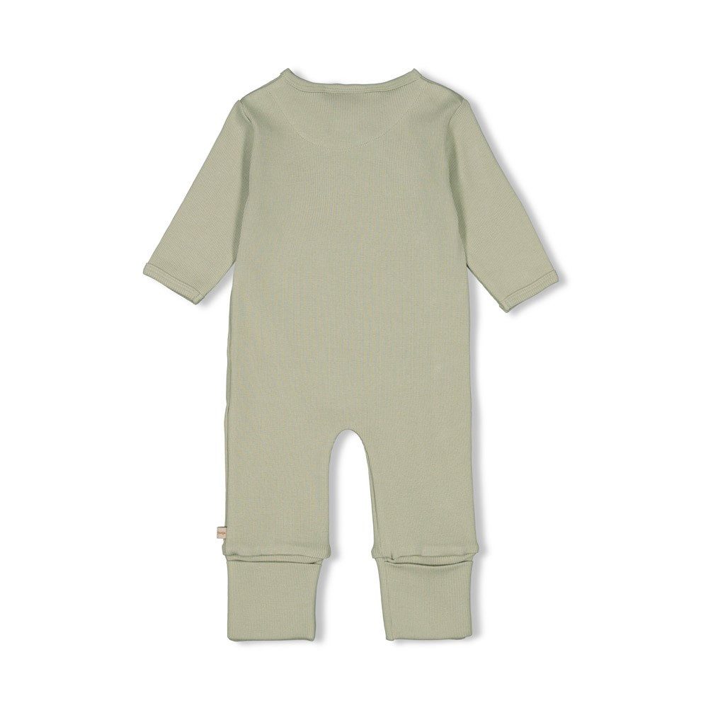 Feetje Pyjama Feetje Baby Strampler Strampelanzug Schlafanzug Krempelfuß grün (1 tlg)