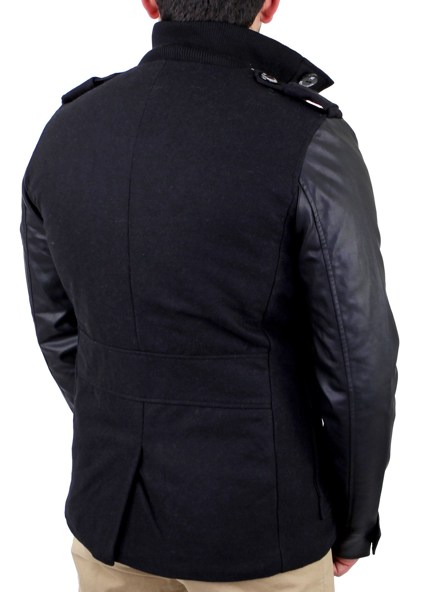 RedBridge Winterjacke Redbridge Mantel Herren Material-Mix Jacke Kurz- Mantel RB-41485 warme Jacke Kurzmantel