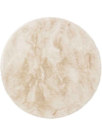 Fellteppich Dave, benuta, rund, Höhe: 21 mm, Kunstfaser, Berber, Ethno-Style, Wohnzimmer