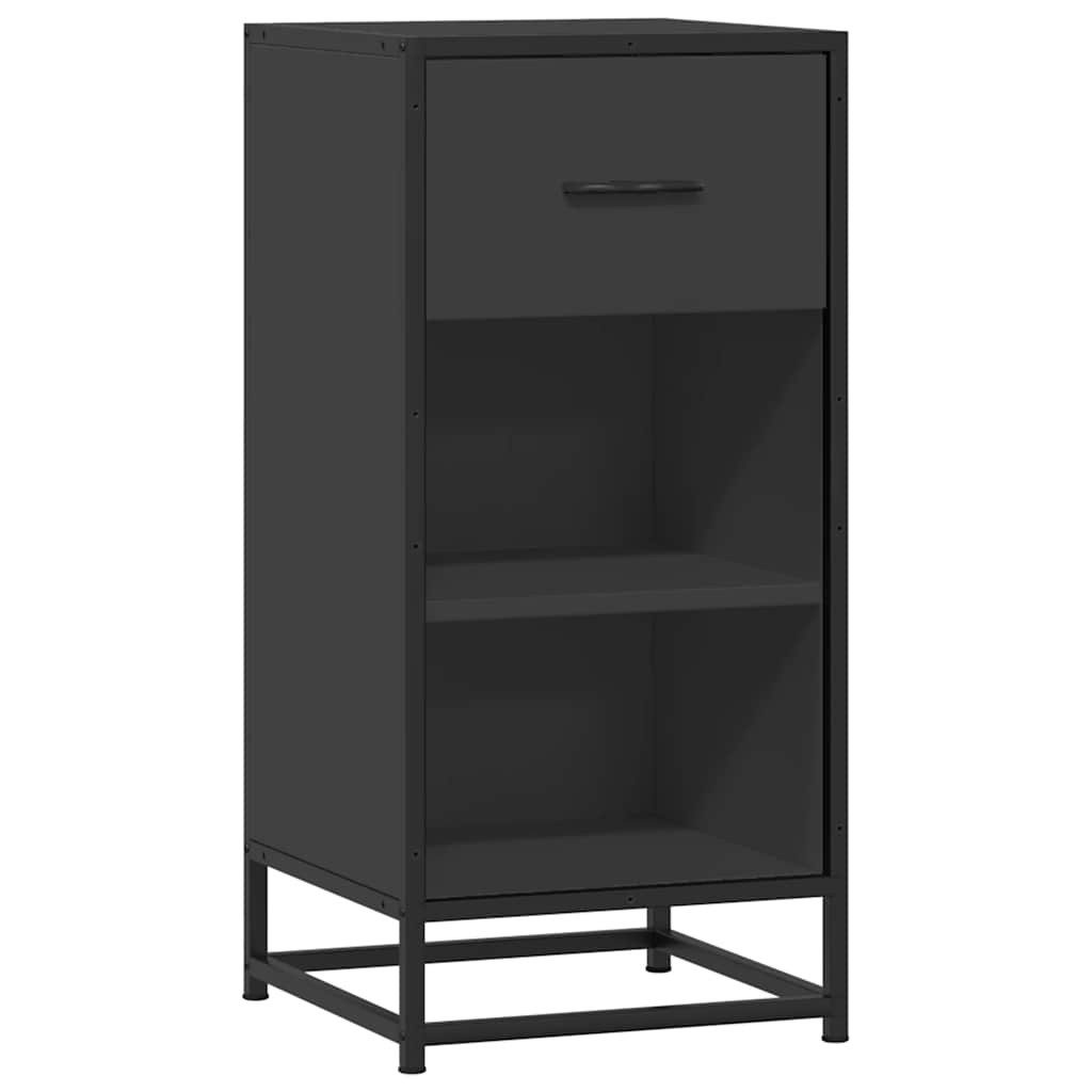 vidaXL Sideboard Sideboard Schwarz 35,5x35x76 cm Holzwerkstoff und Metall ( günstig online kaufen