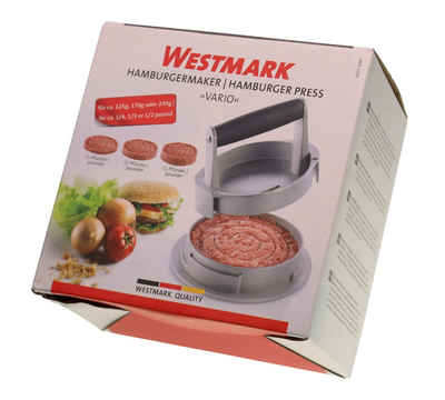 WESTMARK Hamburger Maker Westmark 62252260 Vario Hamburgermaker, Spülmaschinengeeignet, Alumi