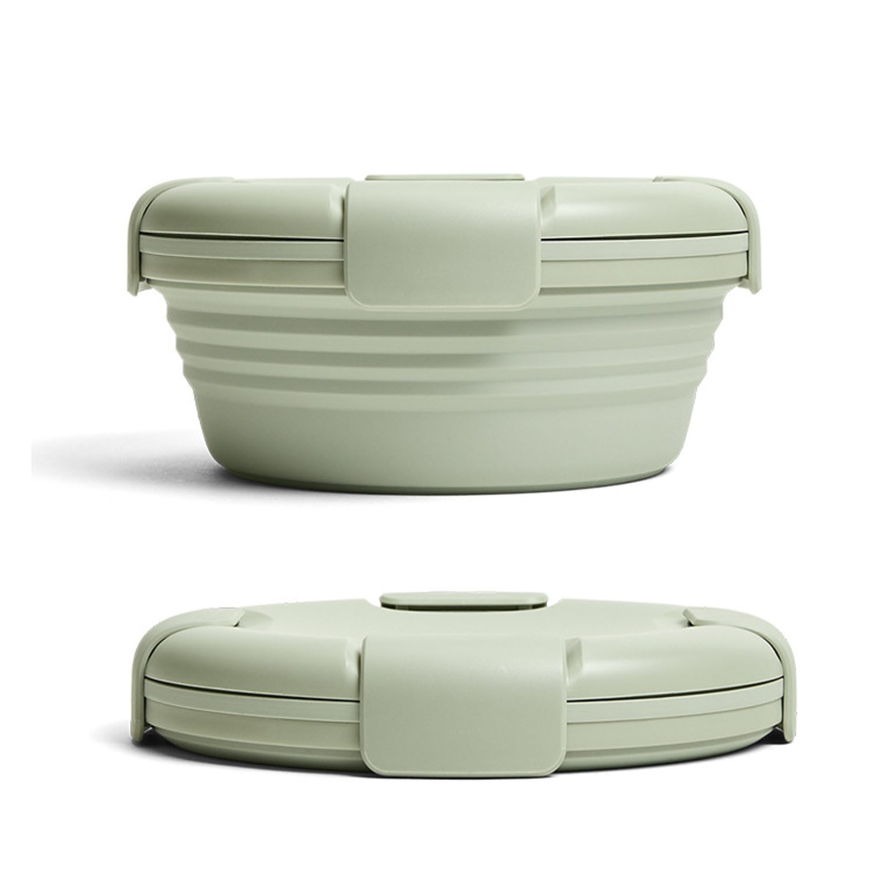 Keyura Lunchbox 1100 ml große faltbare Lunchschüssel, Silikon-Lebensmittelbehälter, (mit Deckel für Lebensmittelaufbewahrung, Meal Prep Boxn, für Lebensmittel, spülmaschinen, Lunch Bento Box), sicher in Mikrowelle und Gefrierschrank