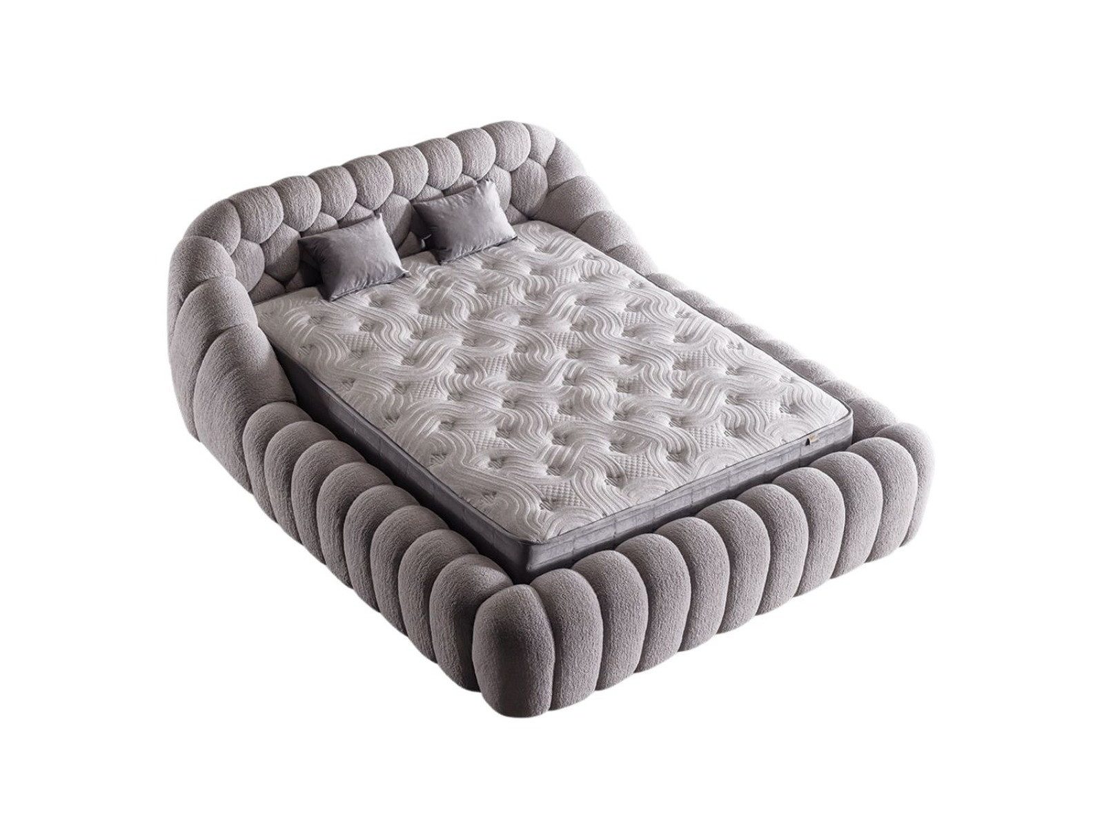 Villa Möbel Boxspringbett Graz (Bett (ohne Matratze), Liegefläche 140x200), Bettkasten mit XXL Stauraum und Gasdruckfedern für einfache Handhabung