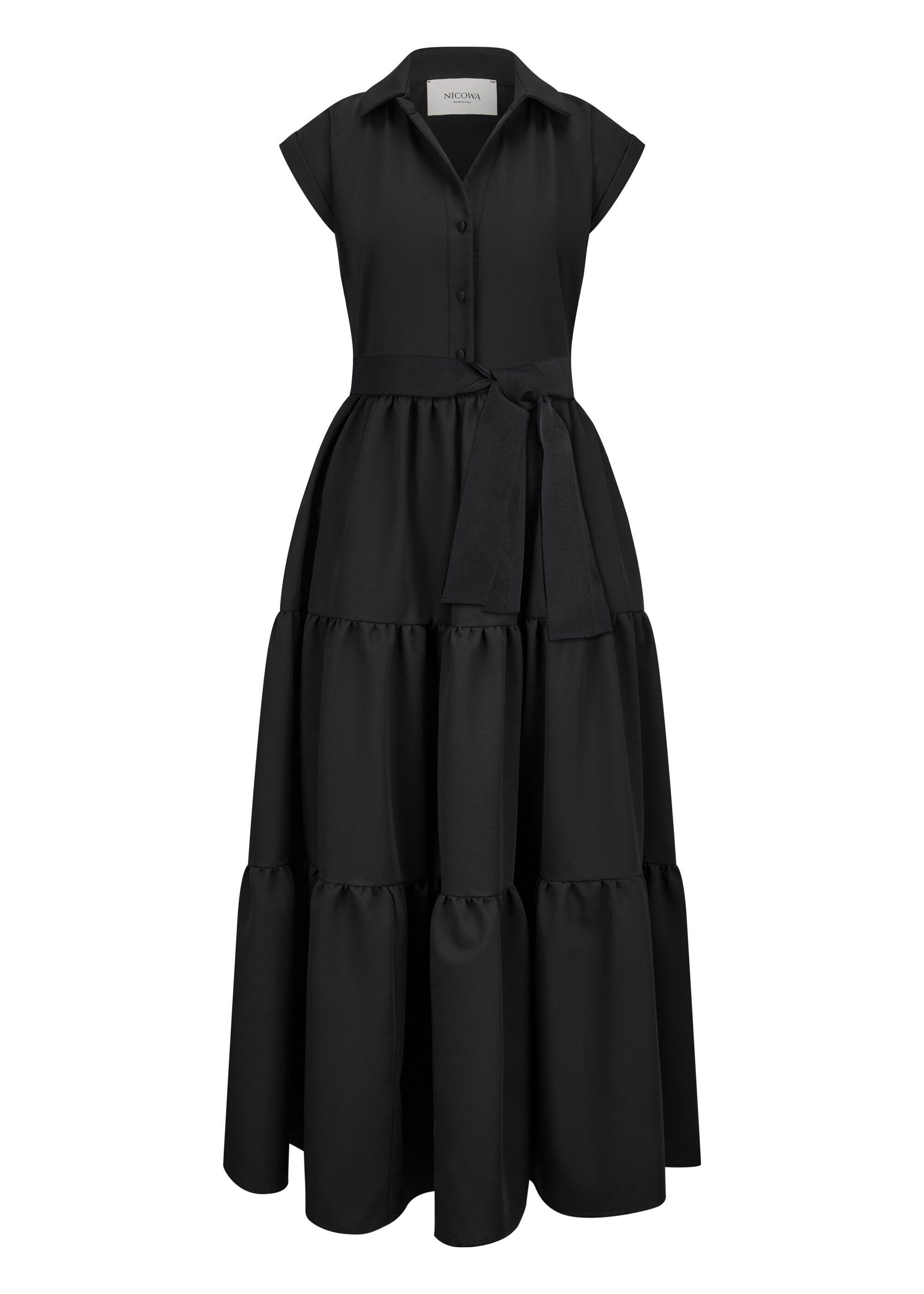 Nicowa Blusenkleid VONIWI mit Ripsband-Gürtel