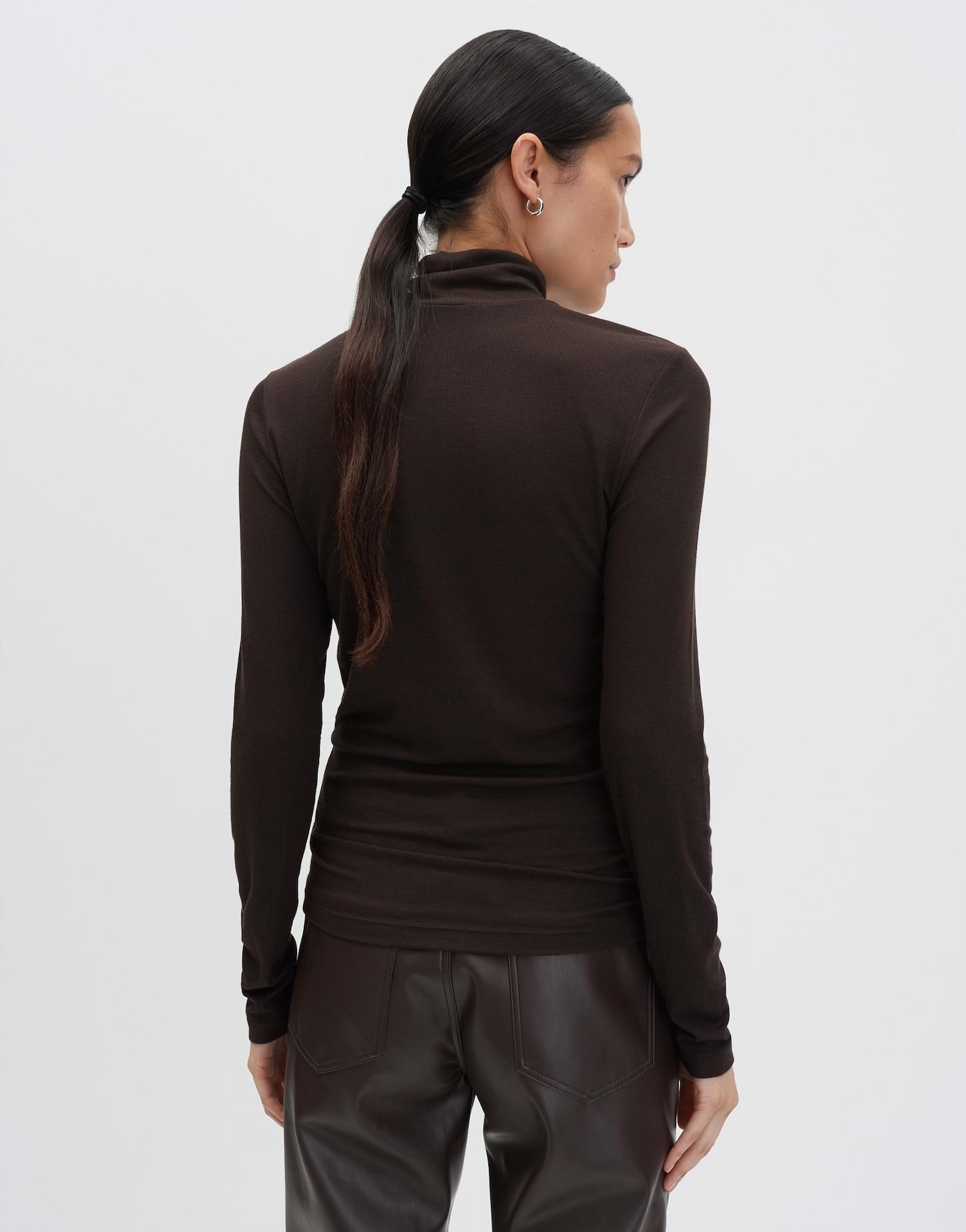 someday Longsleeve KAVERY mit Kaschmiranteil schmale Passform, figurbetont geschnitten, Mélange-Effekt