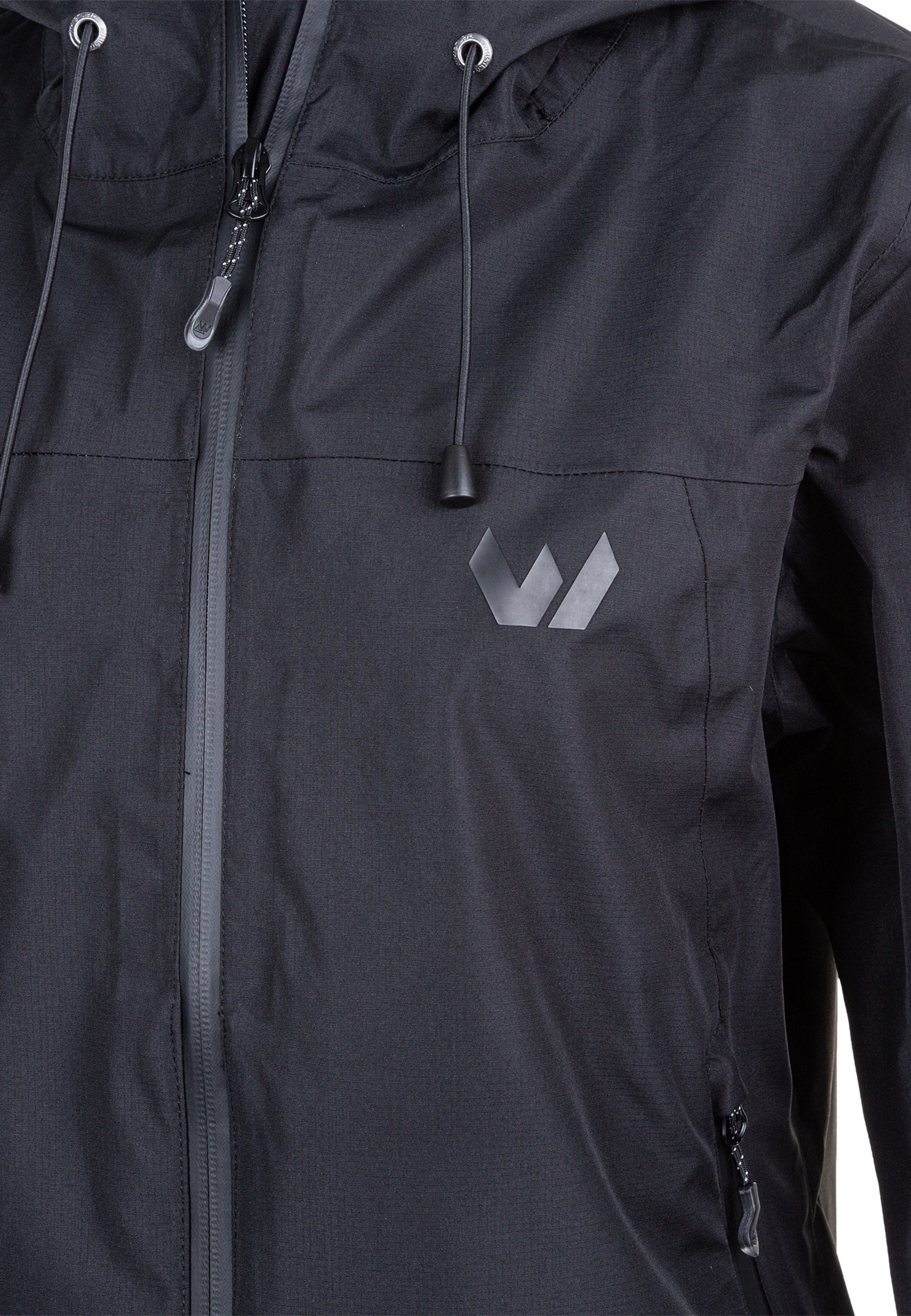 WHISTLER Softshelljacke BROOK W Shell W-PRO schwarz Jacket mit praktischer 15000 Kapuze
