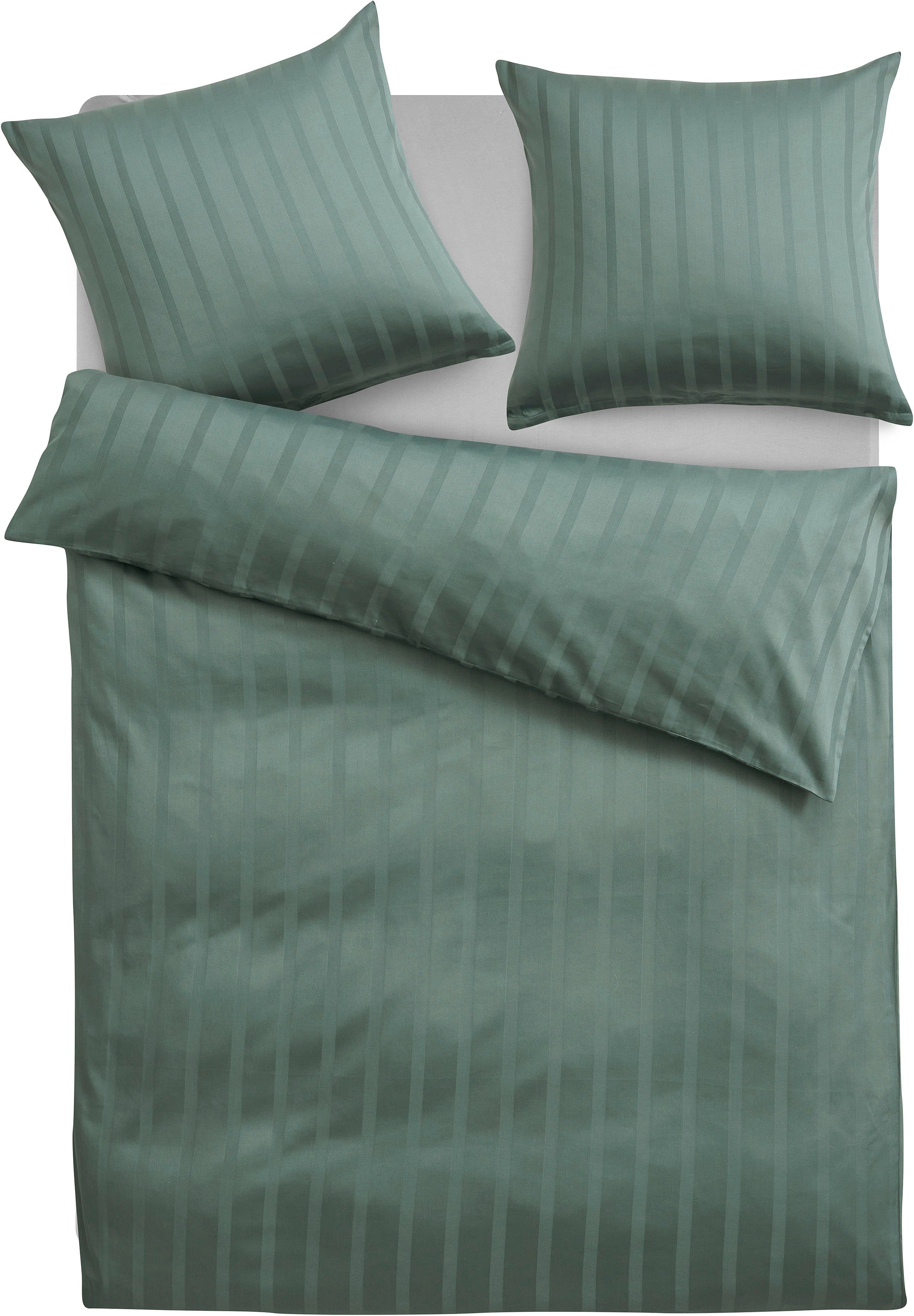 LeGer Home by Lena Gercke Bettwäsche Leonore, Mako-Satin, 2 teilig, Mako-Satin Streifen aus 100% Baumwolle, Größe ab 135x200 cm – Bild 2 von 5