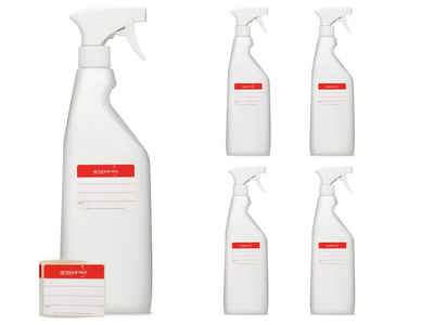 OCTOPUS Zerstäuberflasche 750 ml Sprühflaschen aus HDPE natur, G28, Sprühpistole weiß (5 St)