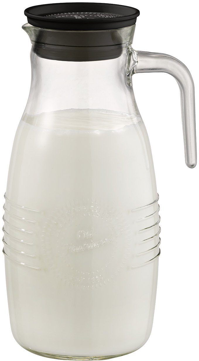 APS Karaffe OLD FASHIONED, aus Glas, mit Auffangsieb und Deckel, 1,8 Liter