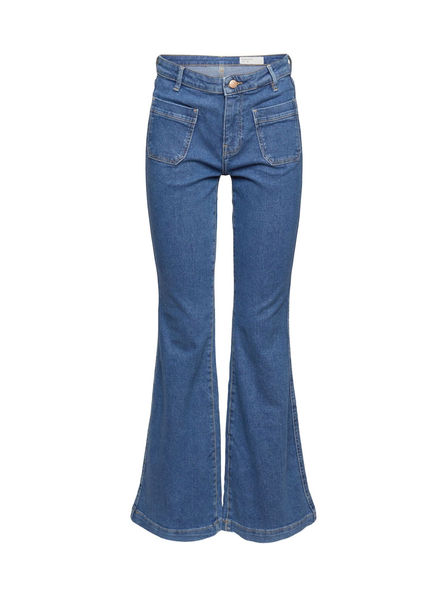 Esprit Bootcut-Jeans »Bootcut-Jeans mit aufgesetzten Taschen« online kaufen  | OTTO